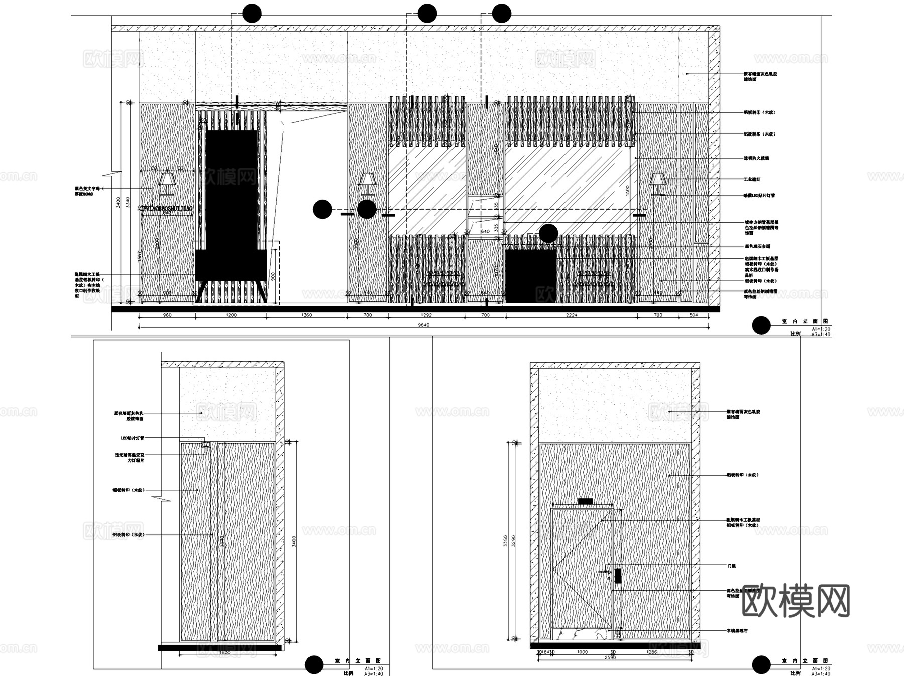 捞宝水饺苏州1号店中餐厅室内工装CAD施工图整套cad施工图