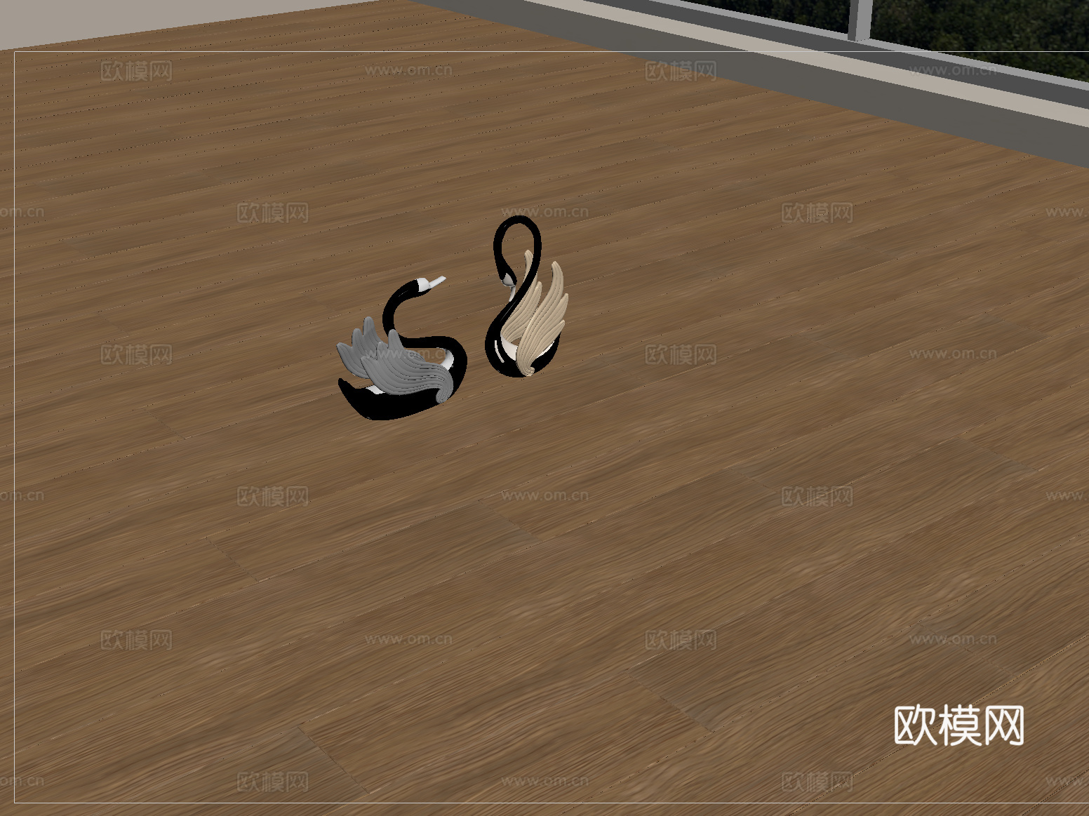 现代地板 木地板 拼花地板su模型