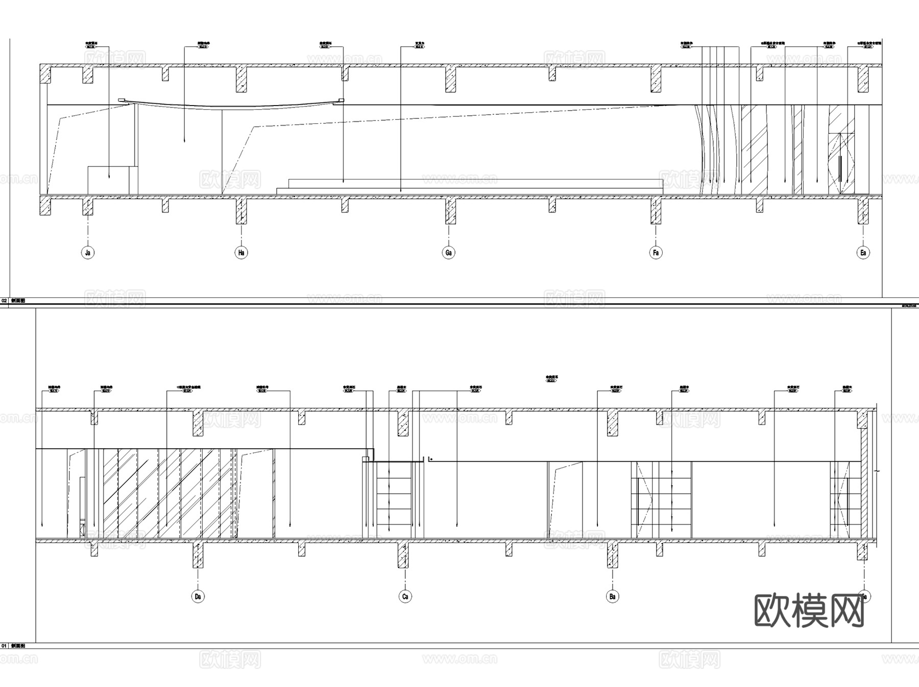 上海苏浙汇联洋店中餐厅室内工装CAD施工图cad施工图