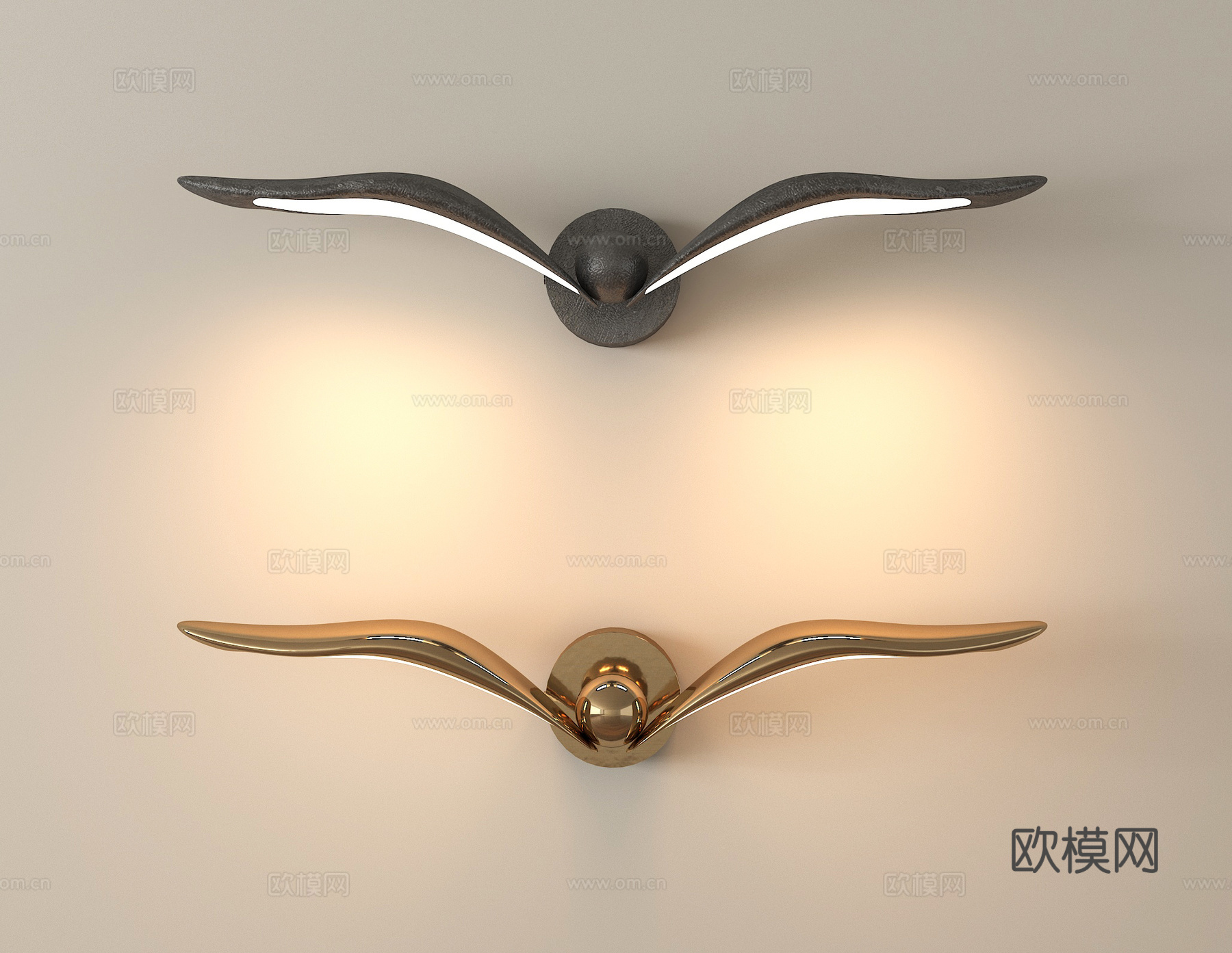 现代极简壁灯墙饰su模型