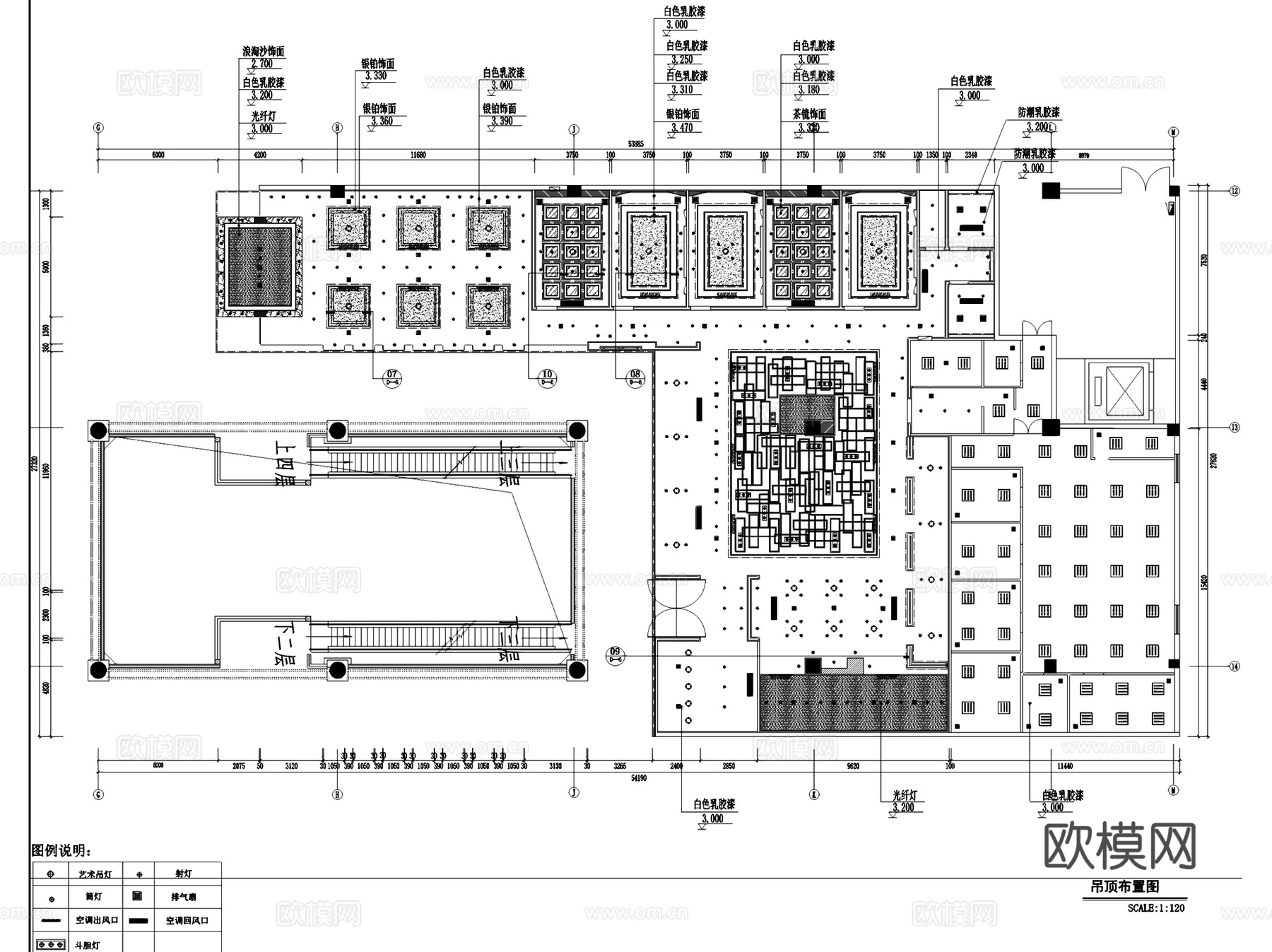 复古混搭风诺米丁餐厅室内工装CAD施工图cad施工图