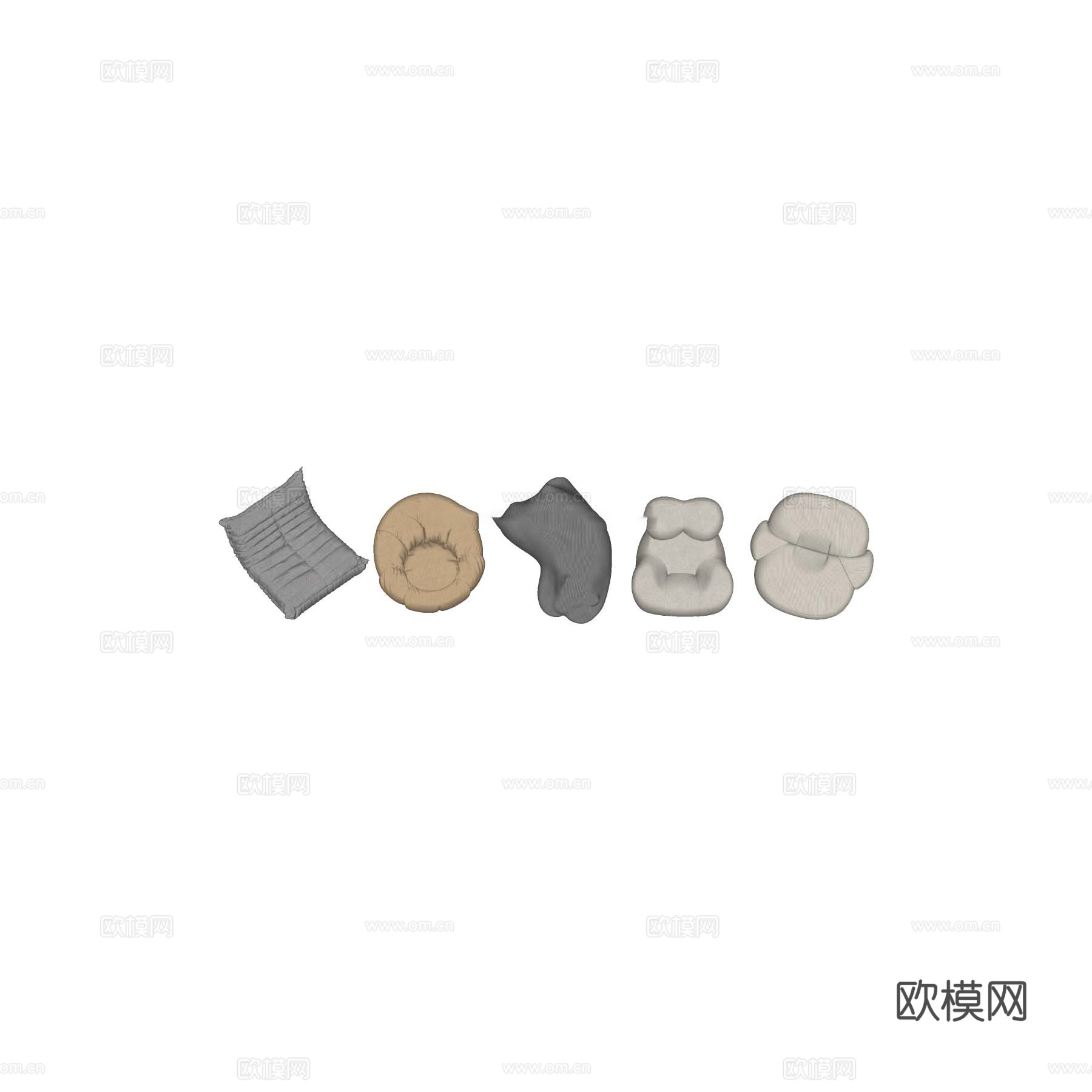 懒人沙发su模型