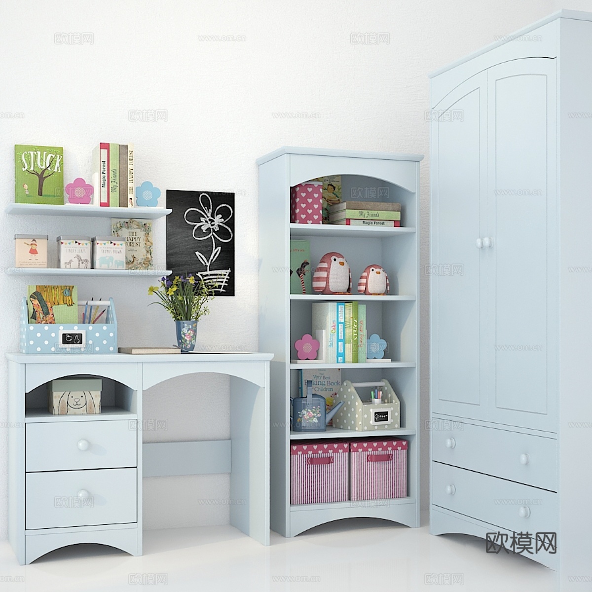 巴尼蓝家具3d模型下载