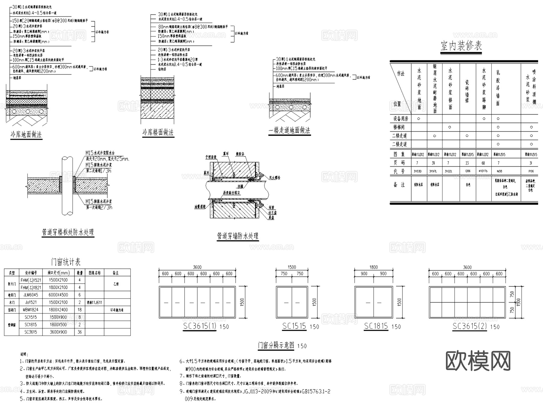 重庆双河口粮油仓储配送中心冷库建筑CAD施工图全套cad施工图