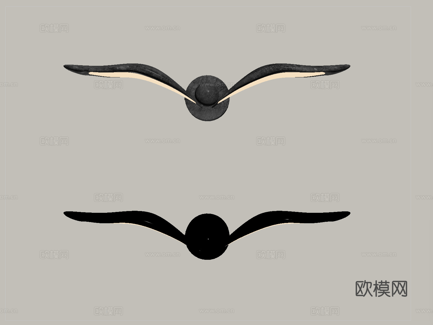 现代极简壁灯墙饰su模型