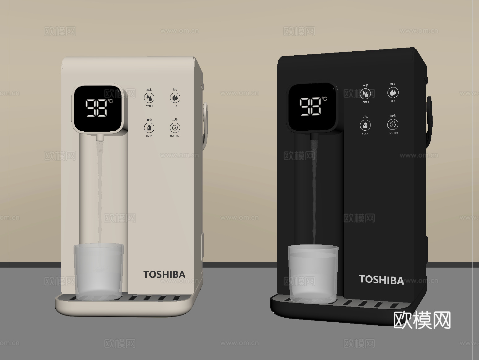 现代直饮机管线机 饮水机净水器su模型