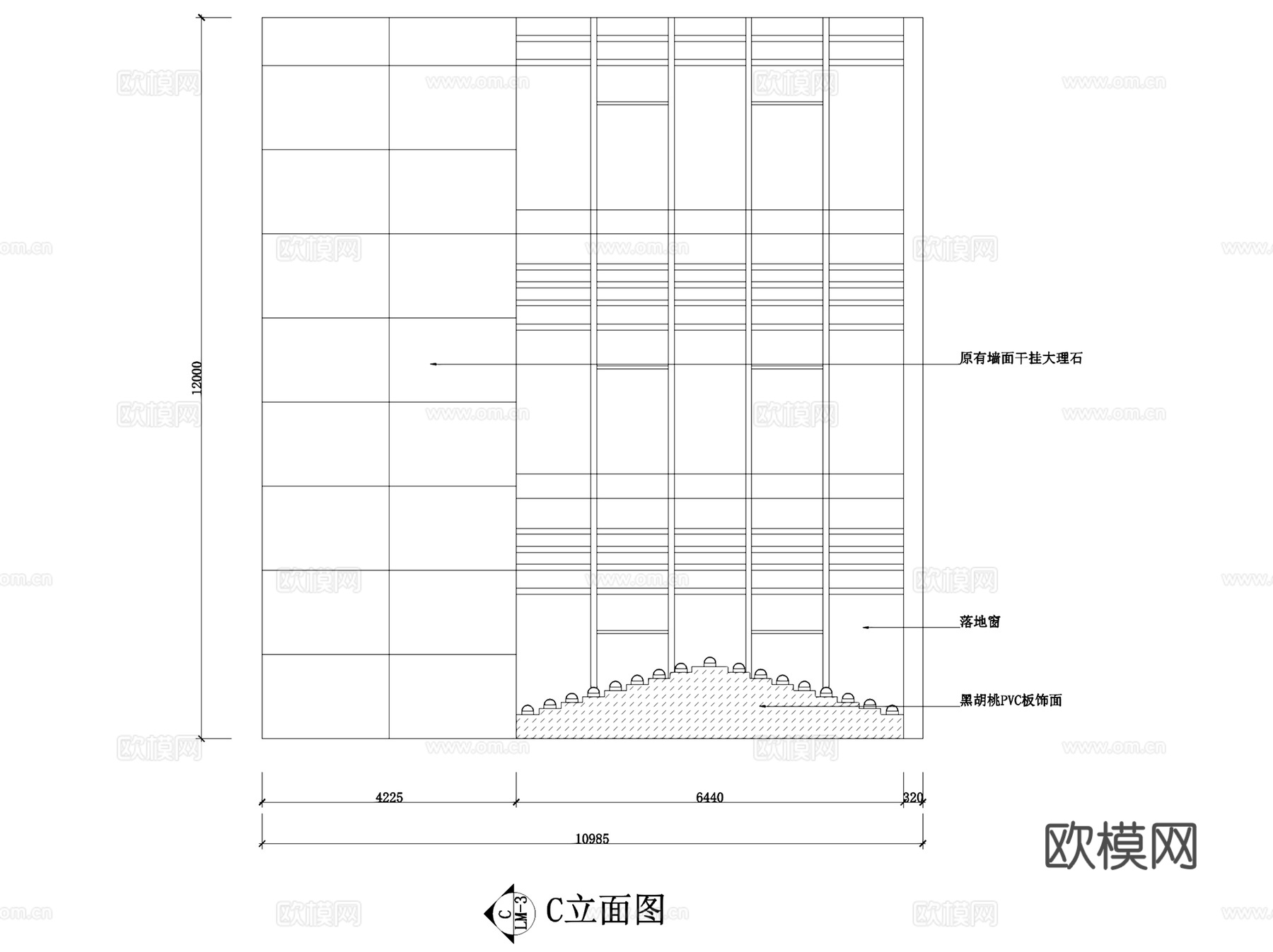 华盟商务广场茶餐厅室内工装CAD施工图+3Dmax模型cad施工图