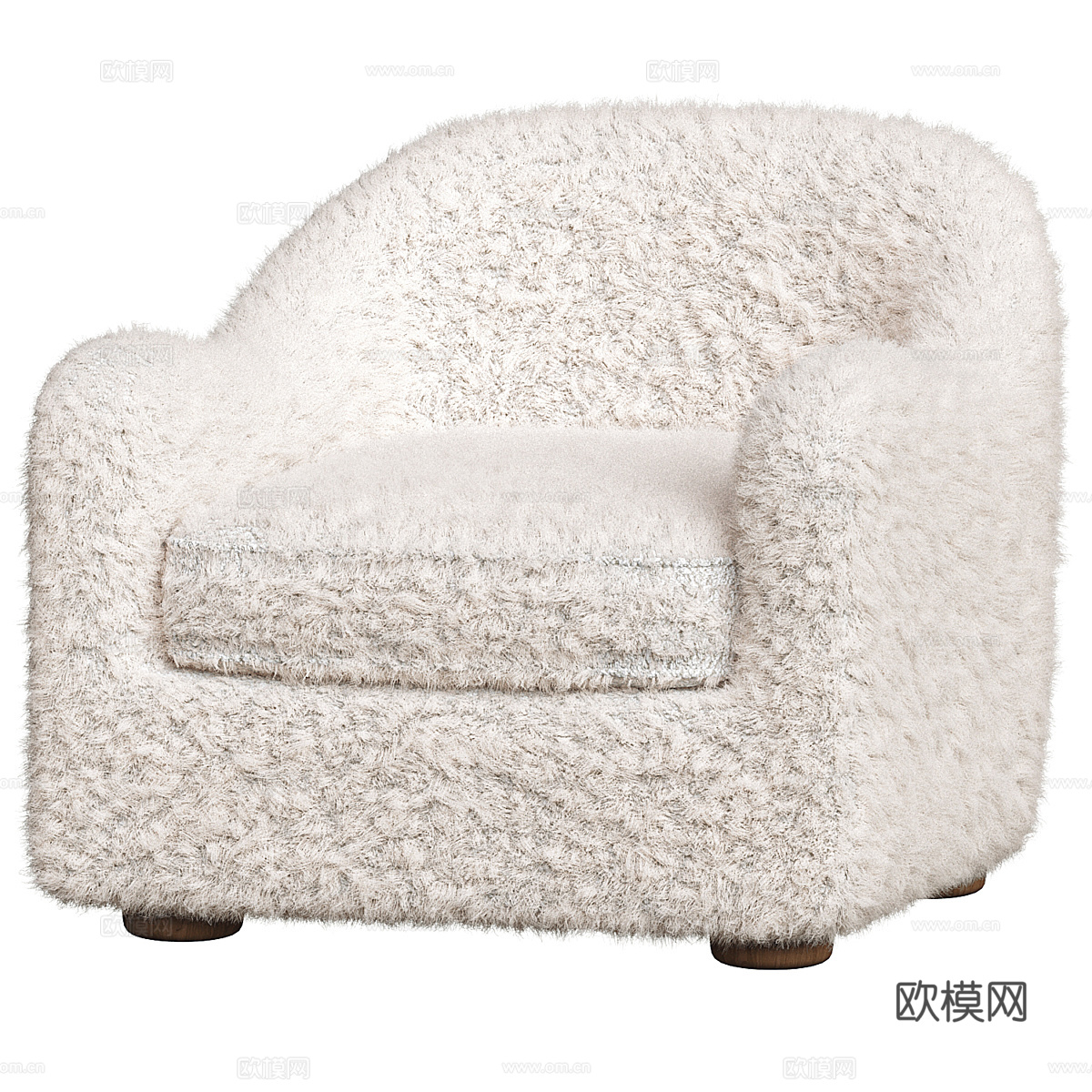 现代奶油风 Taylah 扶手椅3d模型下载（渲染图1）