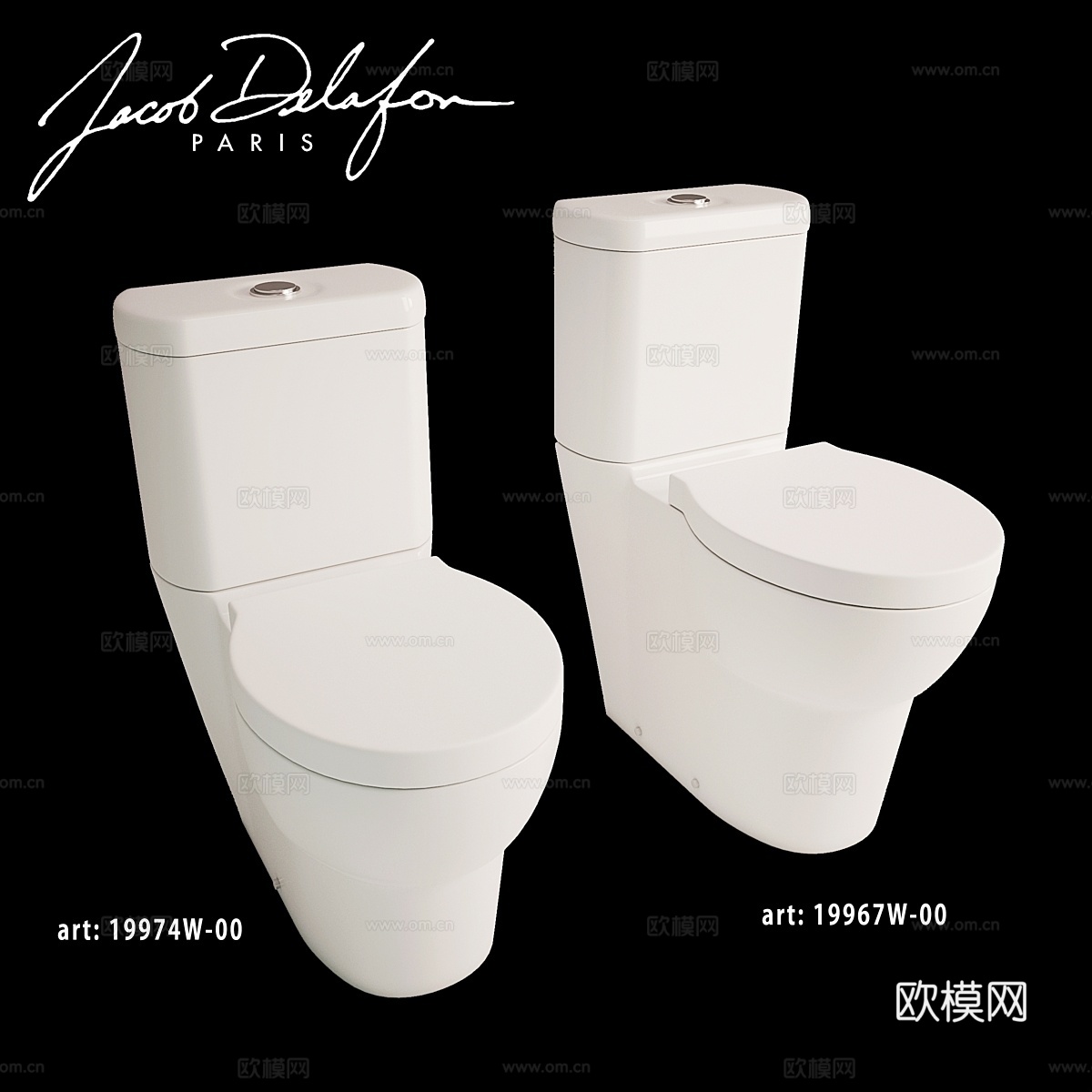 雅各布·德拉丰系列Ove落地式马桶3d模型下载