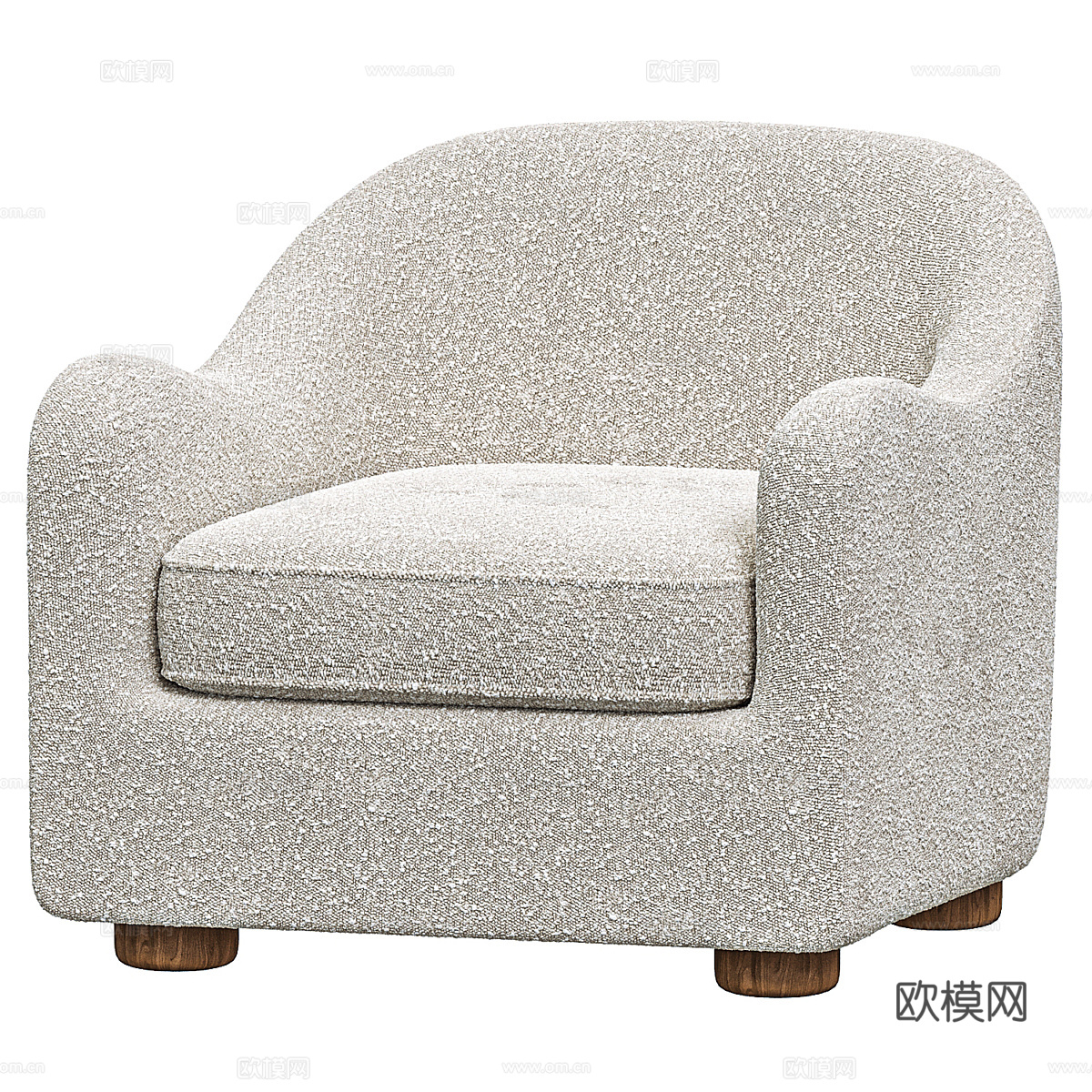 现代奶油风 Taylah 扶手椅3d模型下载（渲染图2）