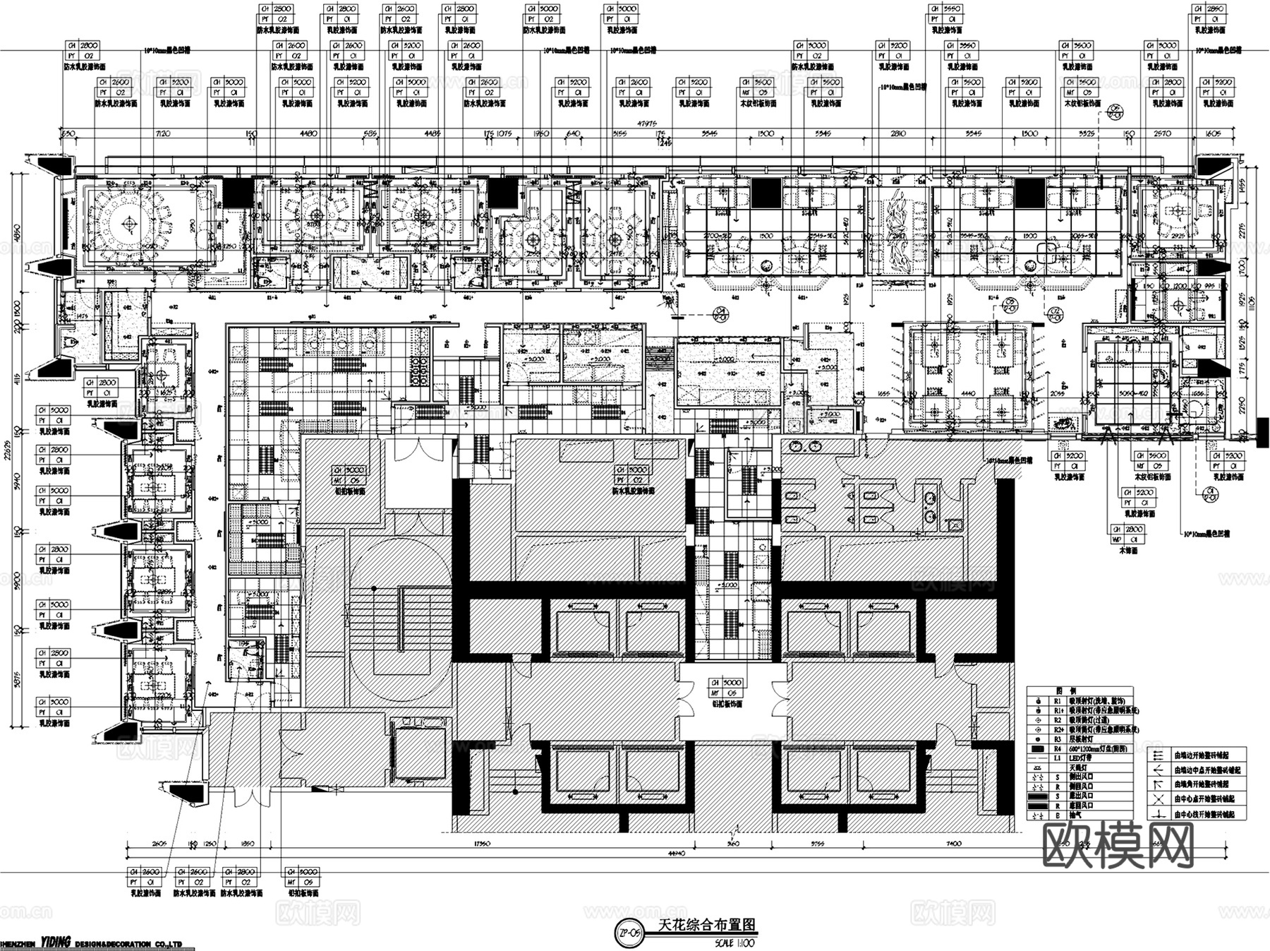 深圳东宝海鲜火锅大冲华润店室内工装CAD施工图cad施工图