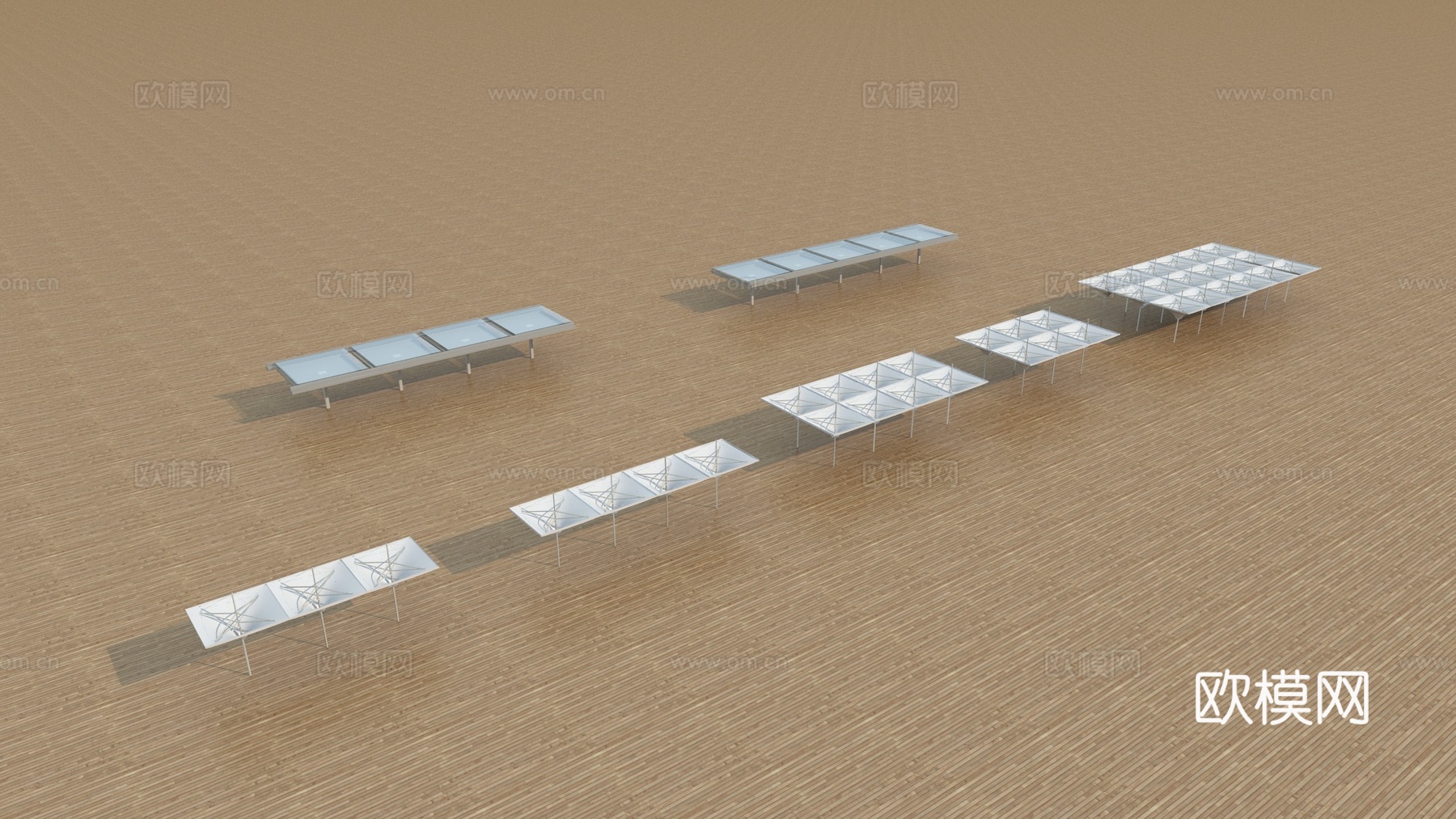 廊架 景观架 休闲廊架  遮阳棚3d模型下载