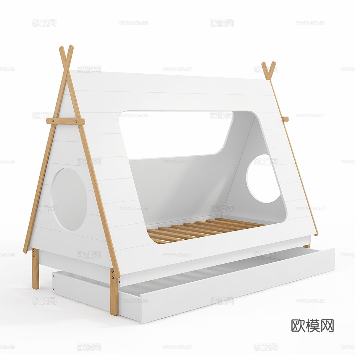 奥克帐篷床3d模型下载