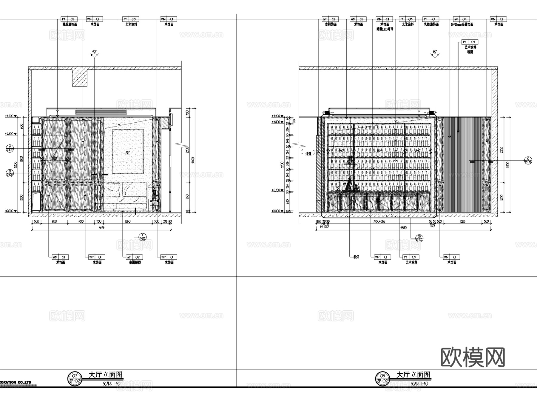 深圳东宝海鲜火锅大冲华润店室内工装CAD施工图cad施工图