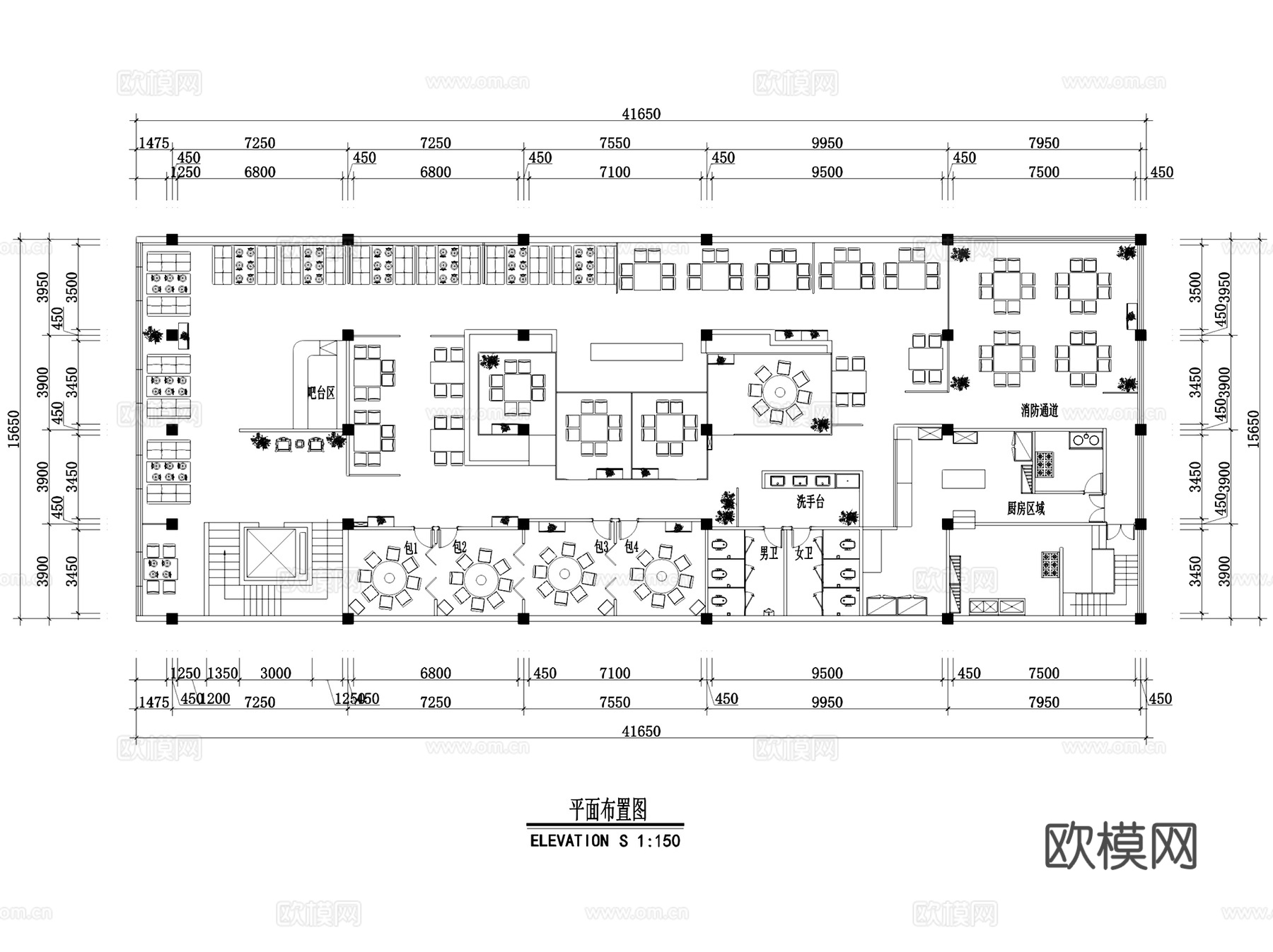 成都符妈真味轩火锅汤锅酒楼餐厅室内工装施工图+3Dmaxcad施工图