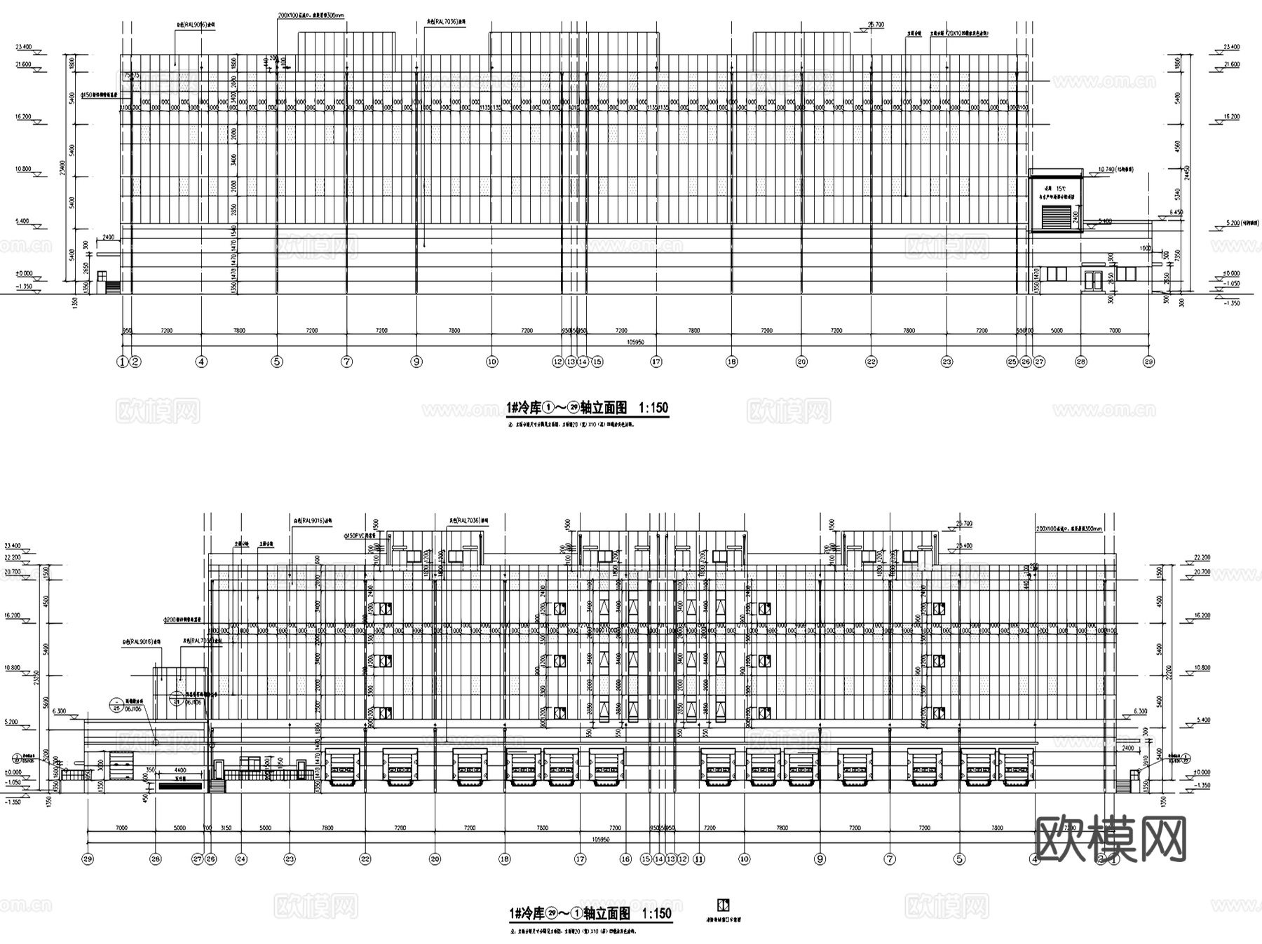 株洲农副产品批发交易物流中心建筑CAD施工图全套cad施工图