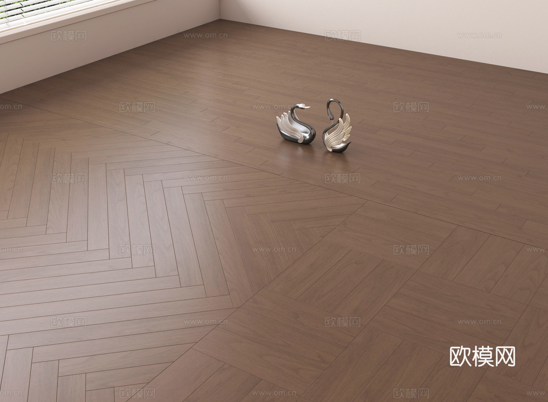 现代地板 木地板 拼花地板su模型