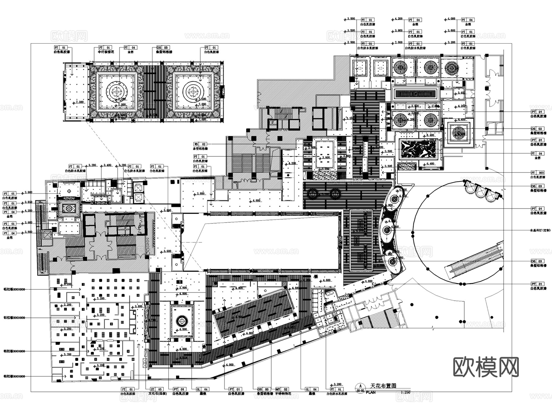 人山人海餐厅沈阳分店室内工装CAD施工图整套cad施工图