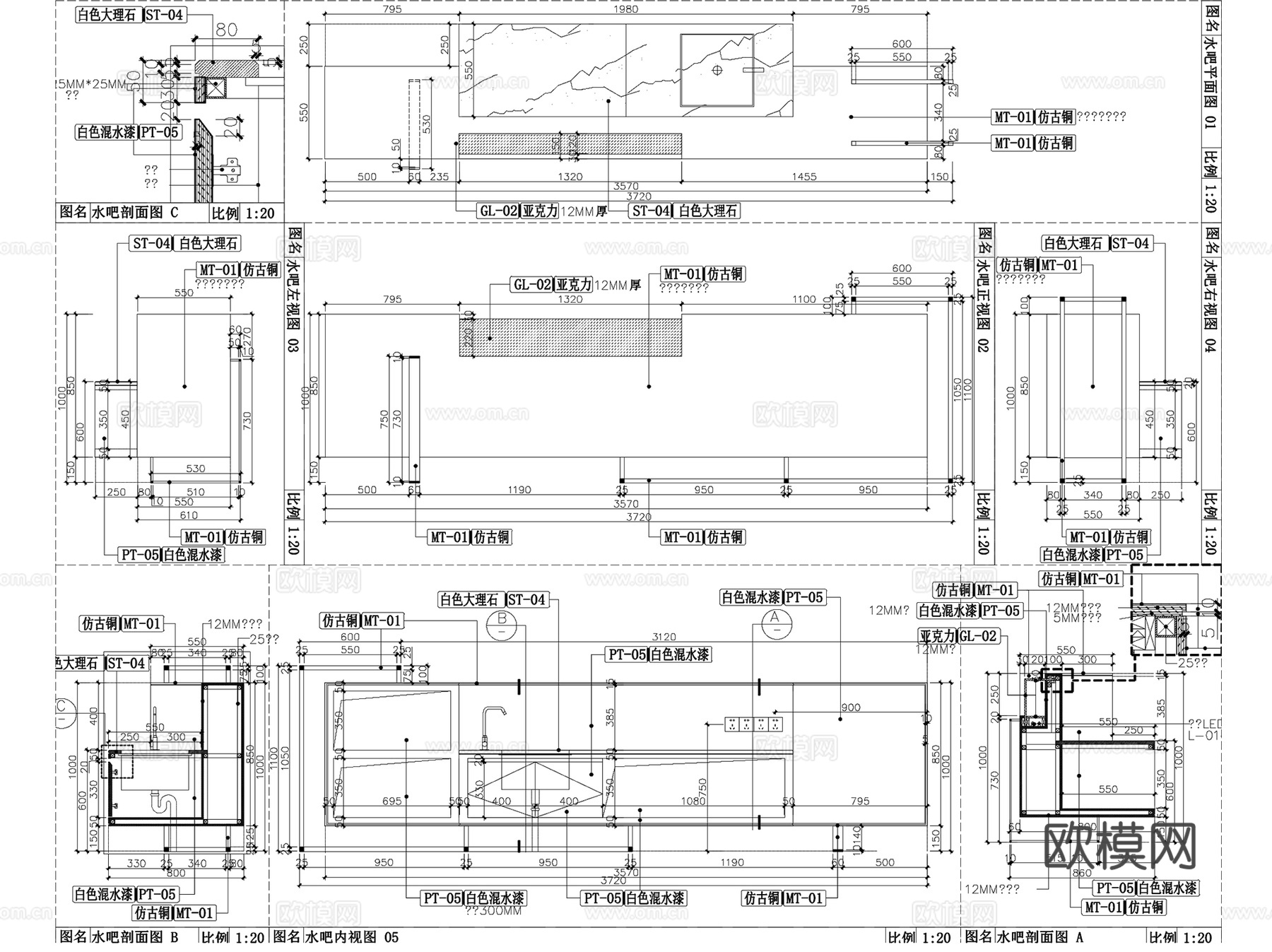 北京首创天悦天阅西山会所室内装饰CAD施工图全套cad施工图