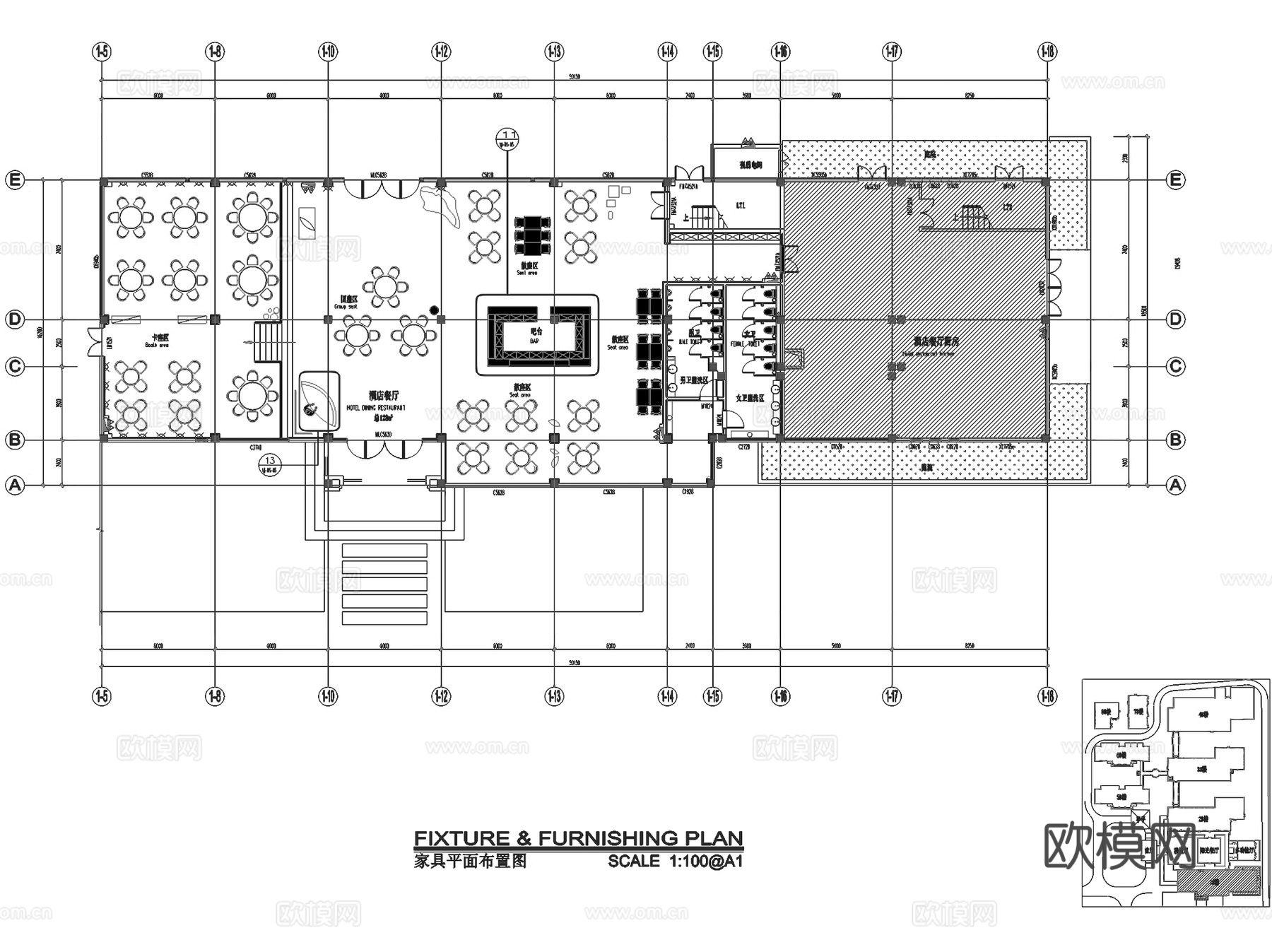 华安精品文化中式主题酒店室内工装CAD施工图整套cad施工图