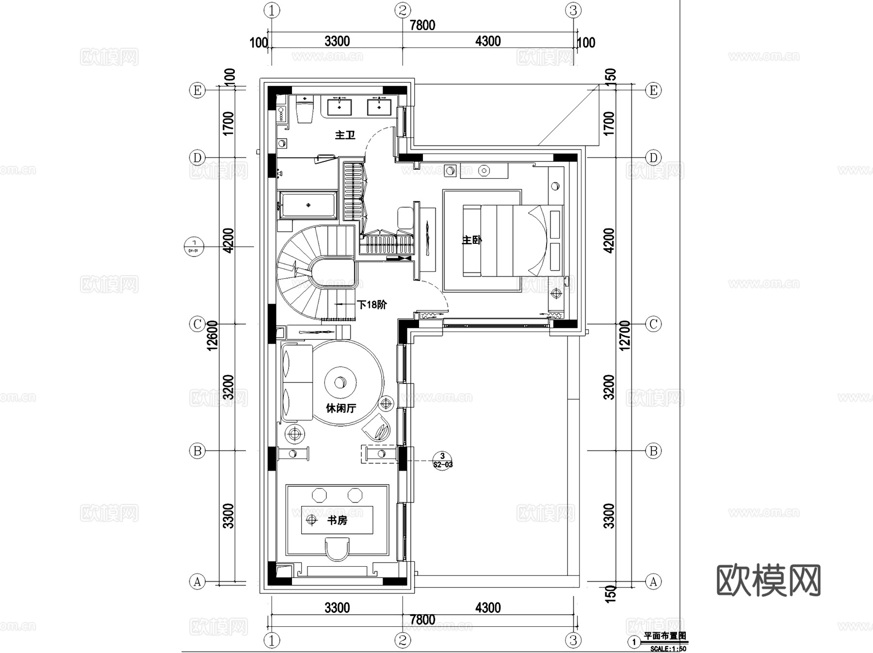 北京亿城燕西书院华府中式四层合院别墅室内家装CAD施工图整套cad施工图
