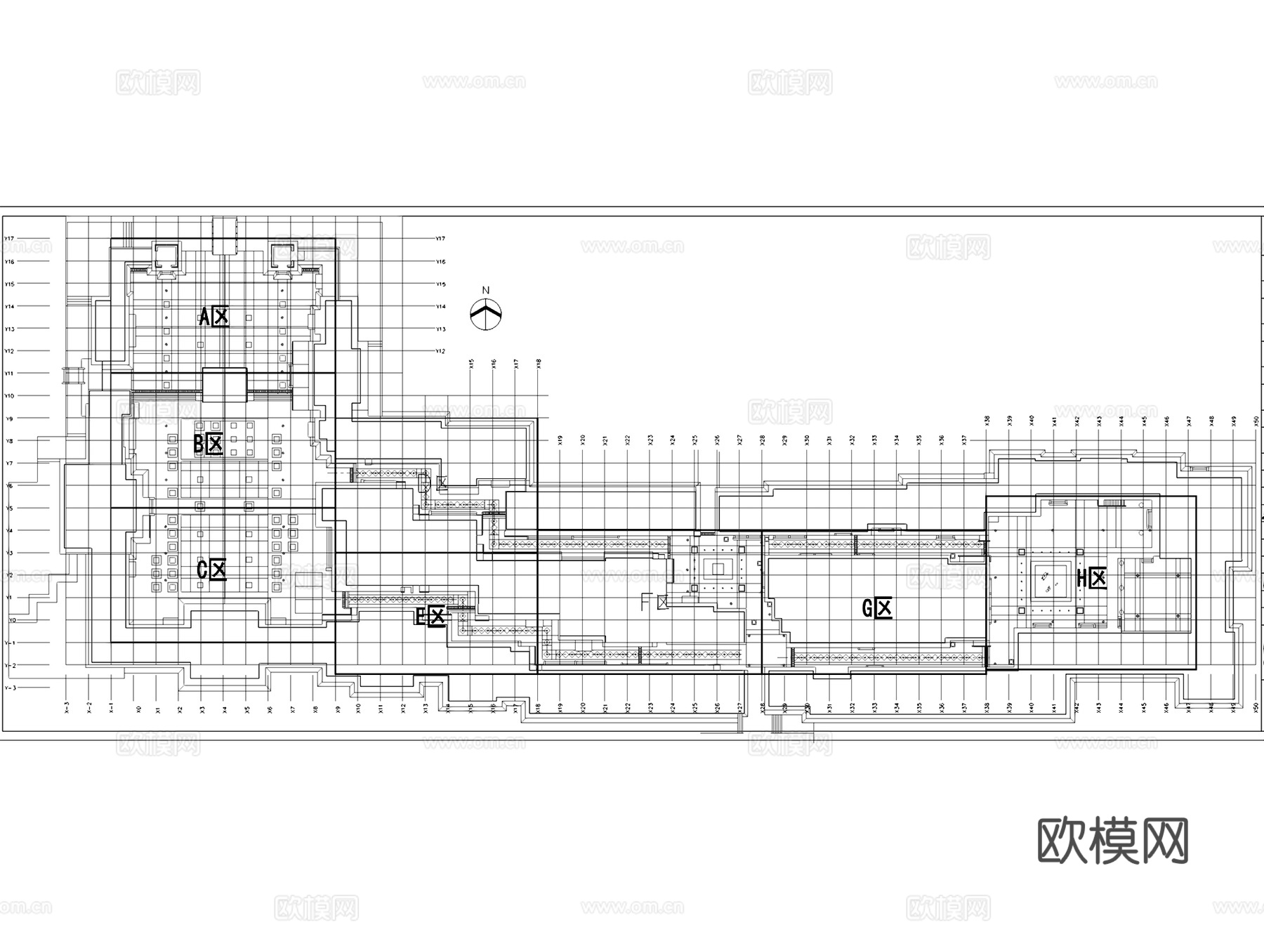 大唐芙蓉园唐集市景观平面CAD施工图cad施工图