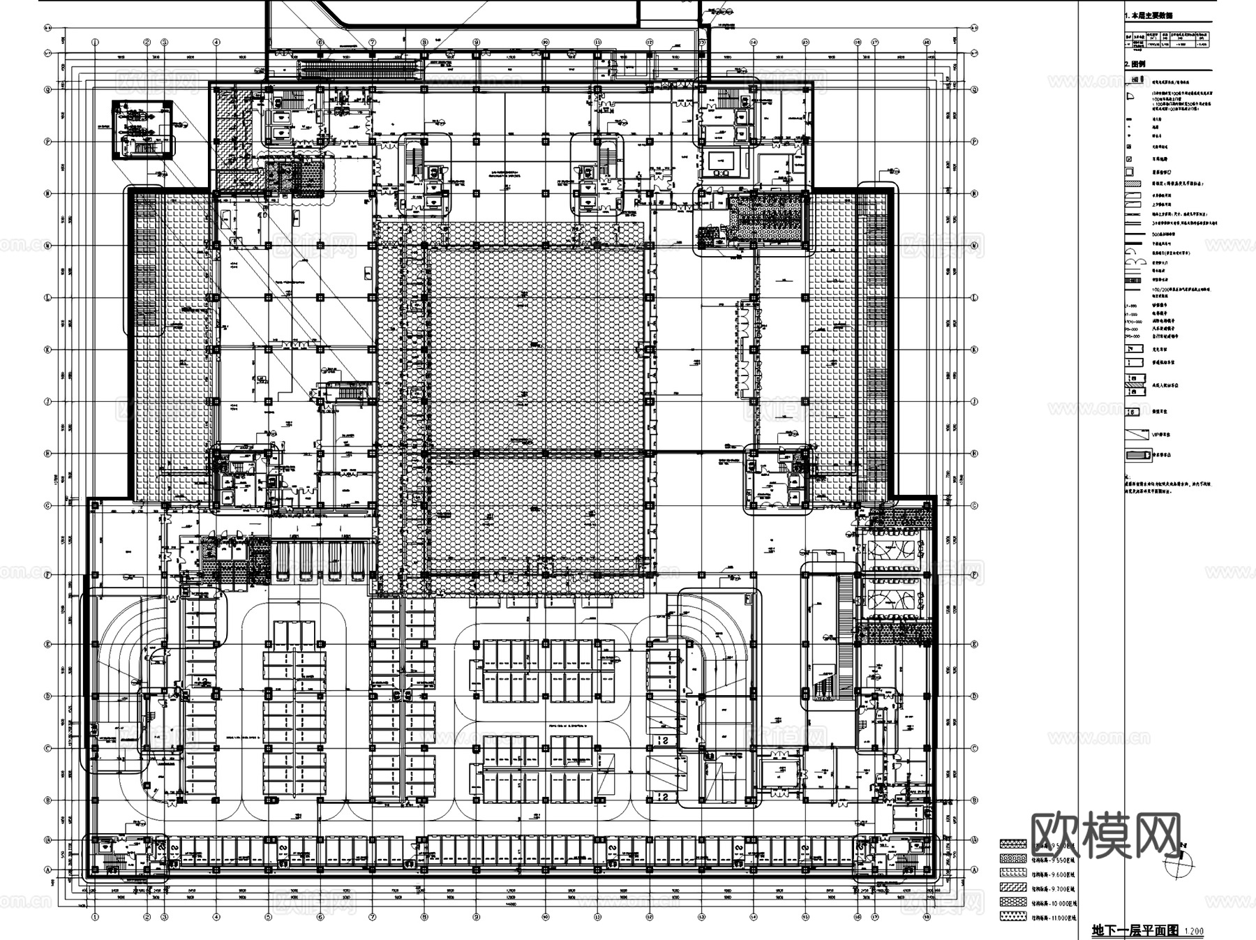 西安丝路国际园林酒店会议中心建筑CAD施工图整套cad施工图