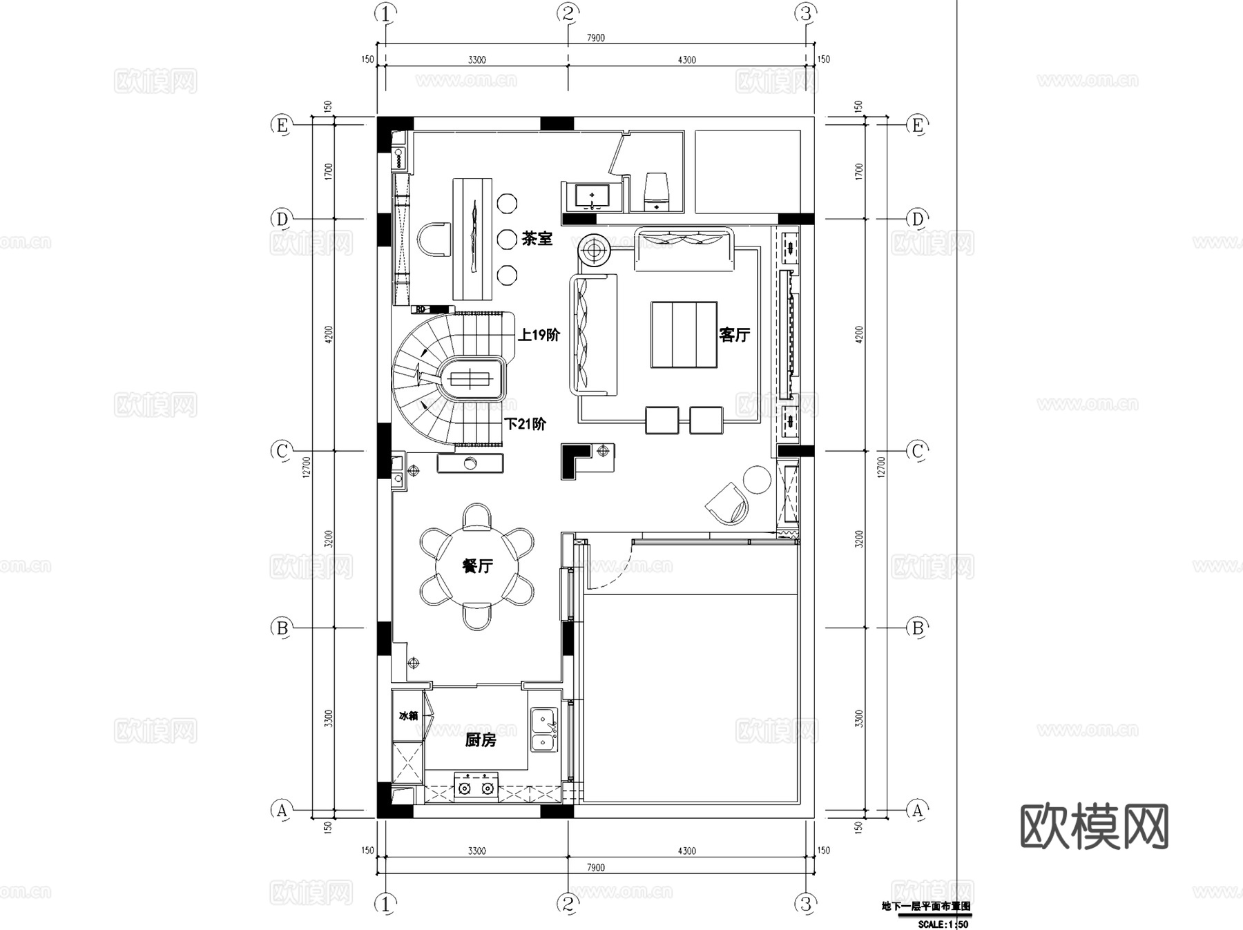 北京亿城燕西书院华府中式四层合院别墅室内家装CAD施工图整套cad施工图
