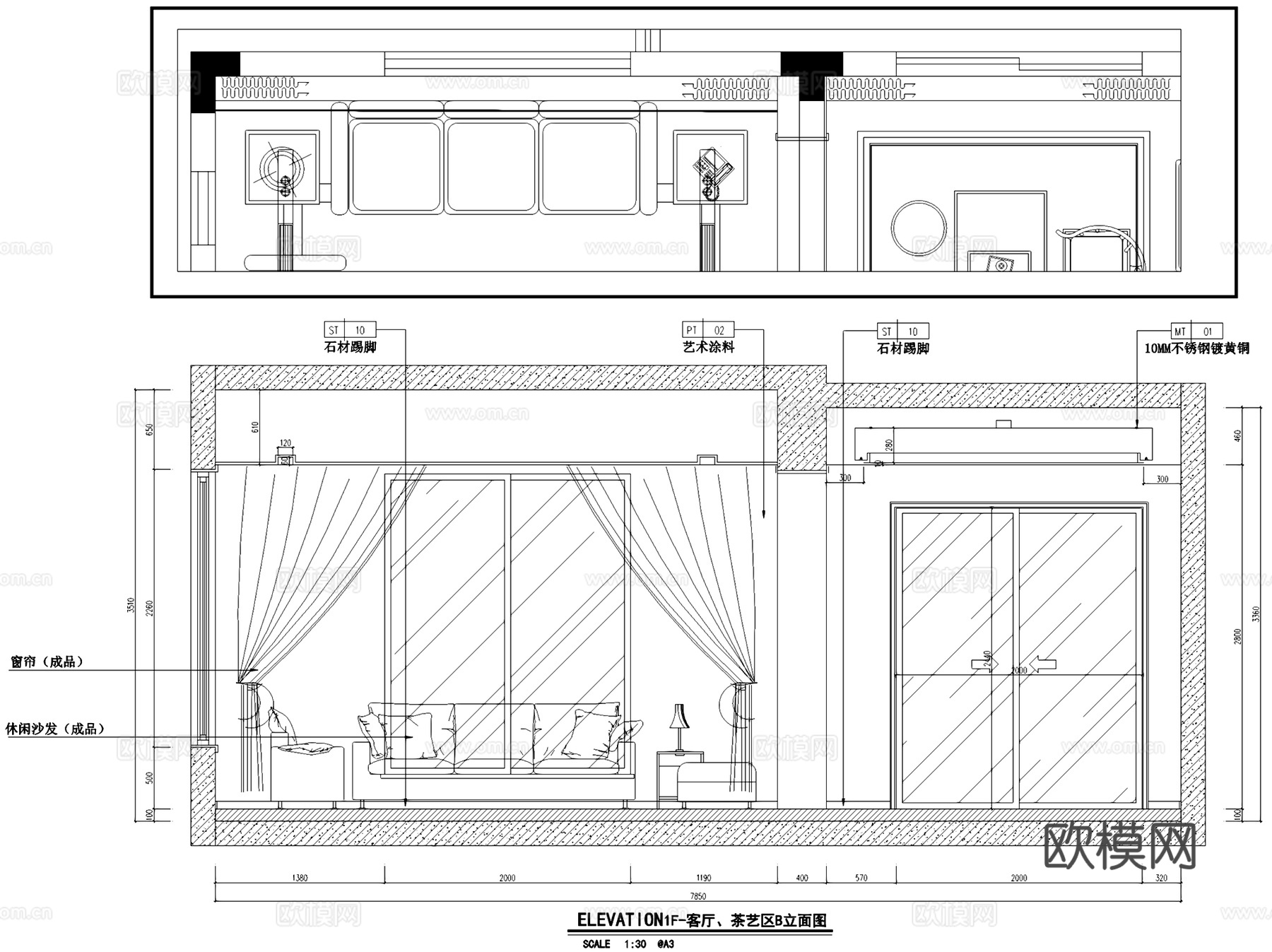 成都麓山国际二层别墅室内家装CAD施工图+3Dmax模型cad施工图