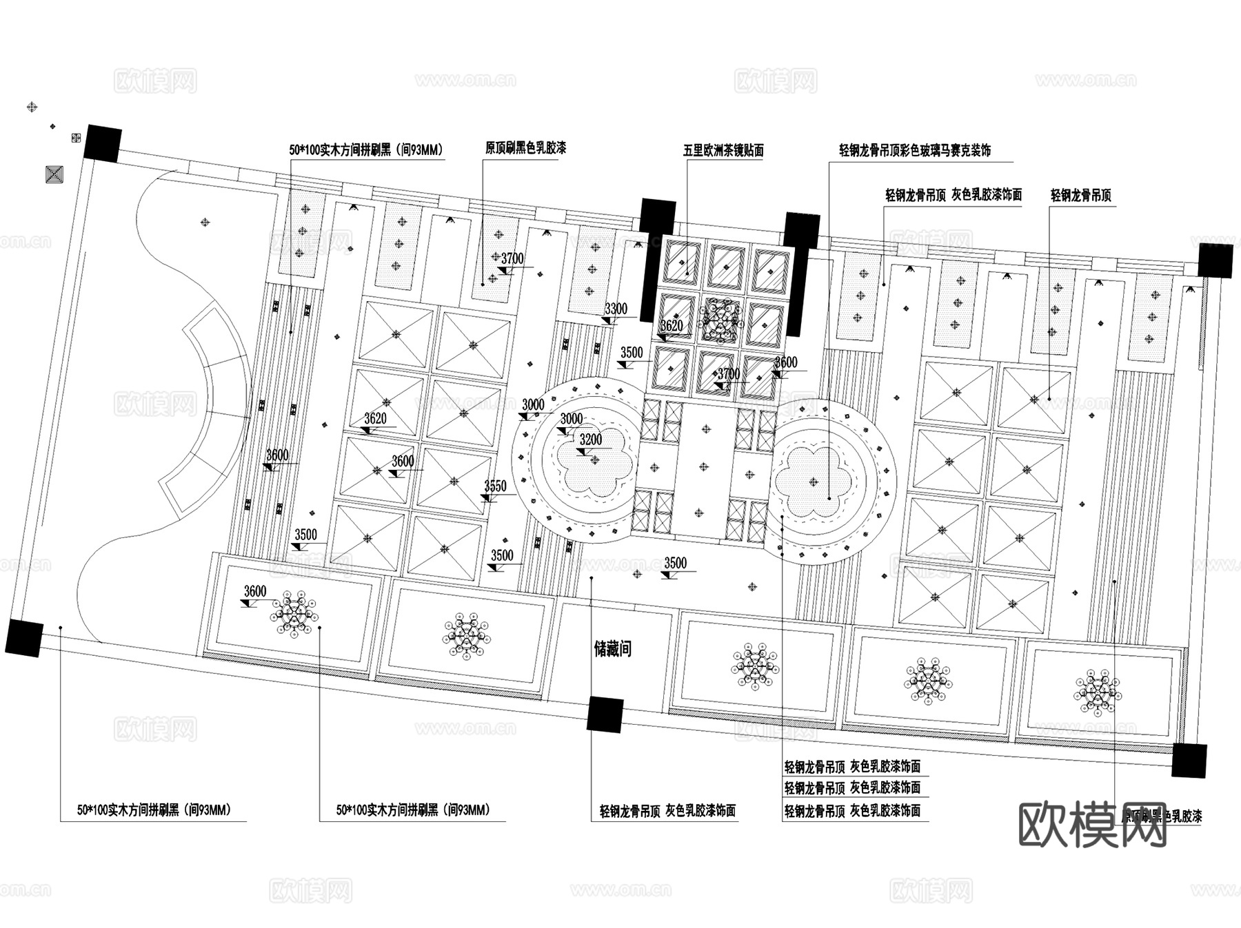 新后街酒吧简餐室内工装CAD施工图cad施工图