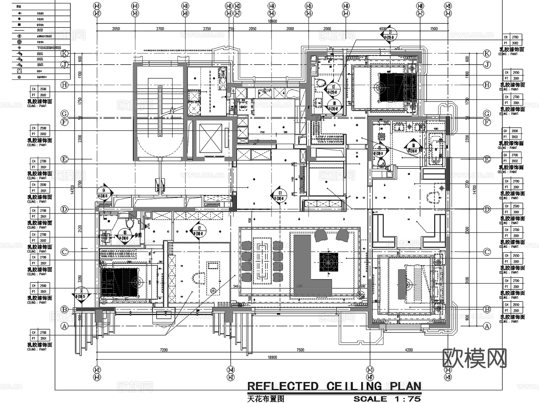 北京丰台花乡樊家村高层230户型室内家装CAD施工图整套cad施工图