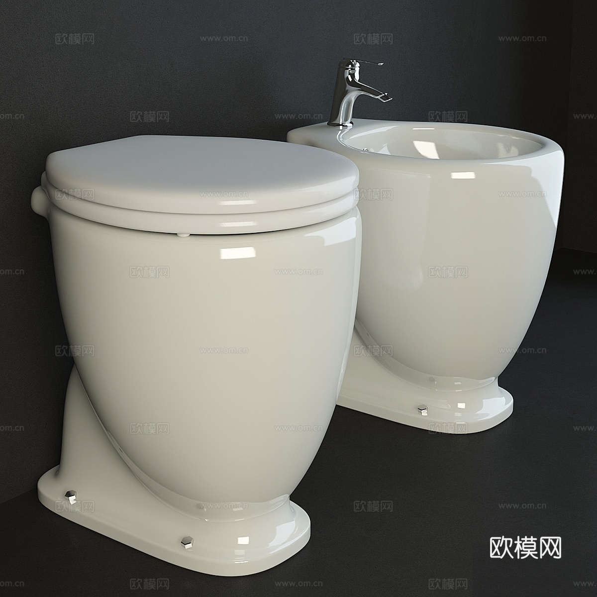 奥林匹亚·克罗诺0280011_洗手盆+坐浴盆3d模型