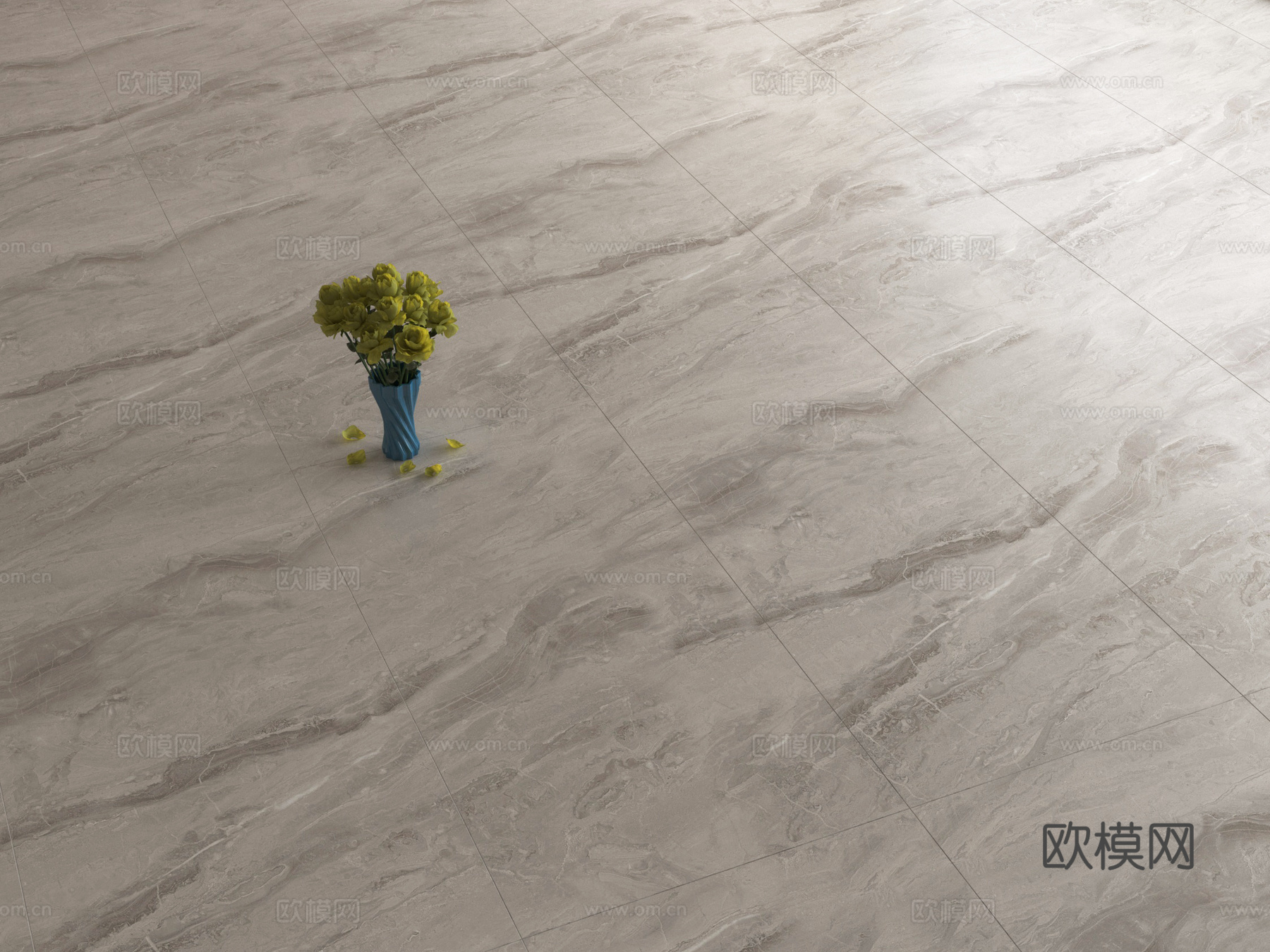 现代地砖 柔光砖 灰色地砖su模型