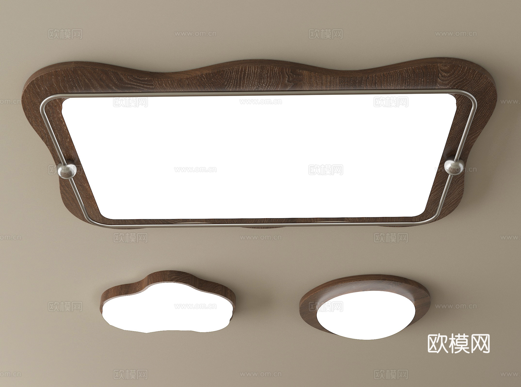 中古风吸顶灯 客厅吸顶灯 卧室吸顶灯3d模型下载