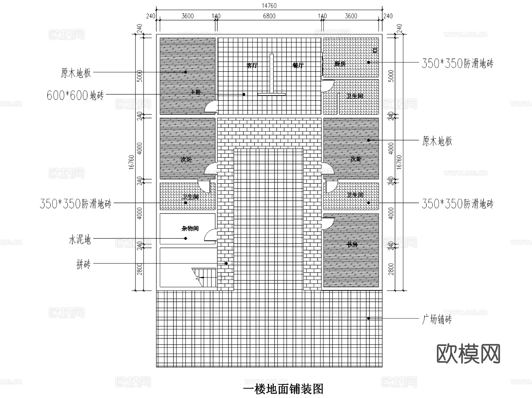 新中式农家乐民宿室内工装平面CAD施工图+建筑SU模型cad施工图