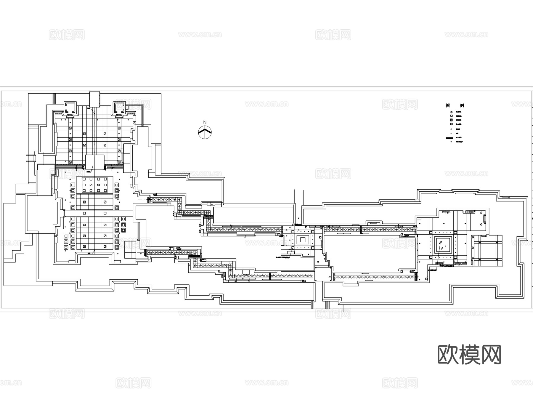 大唐芙蓉园唐集市景观平面CAD施工图cad施工图