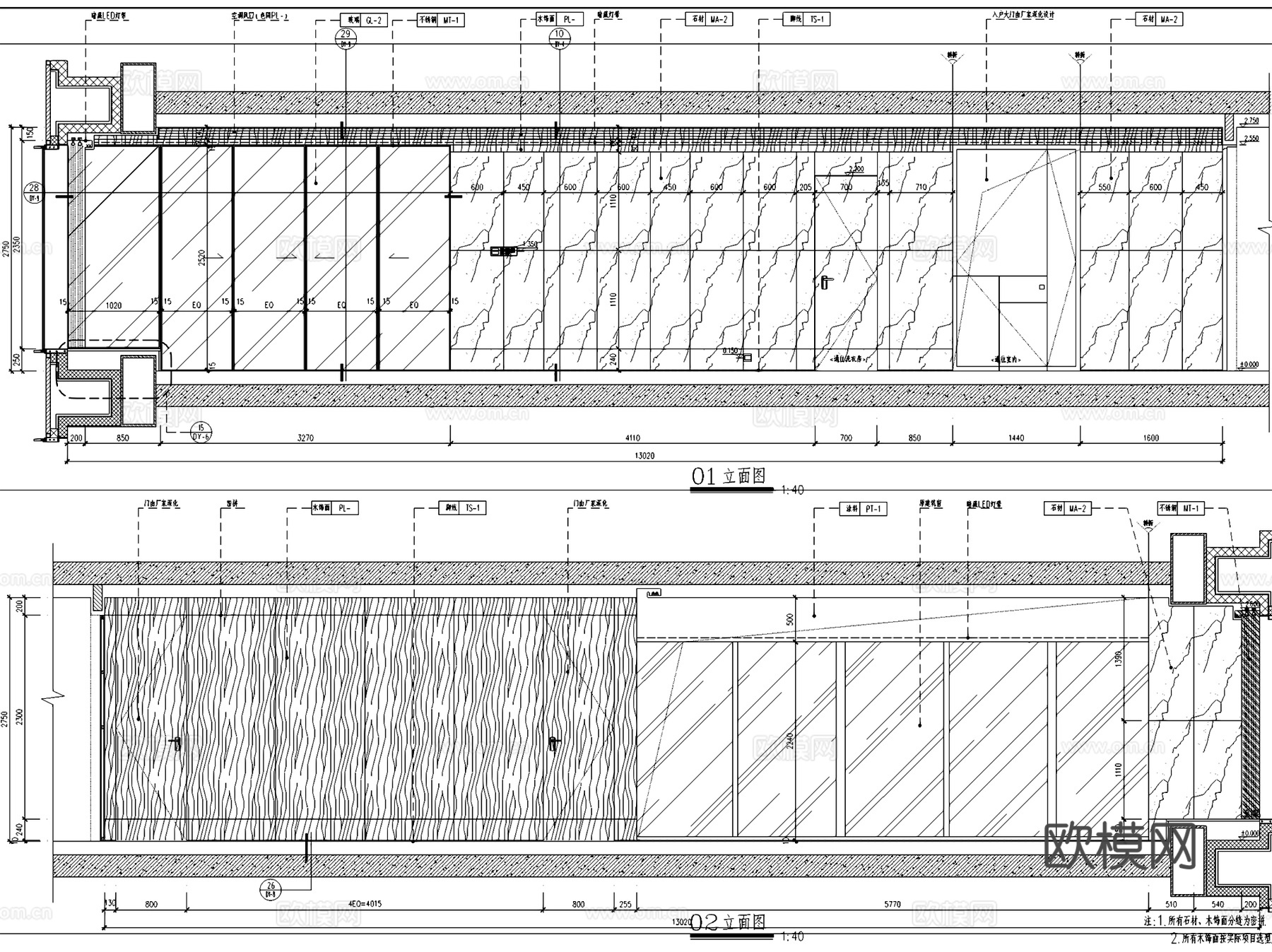 北京万科大都会滨江1#10户型室内家装CAD施工图整套cad施工图