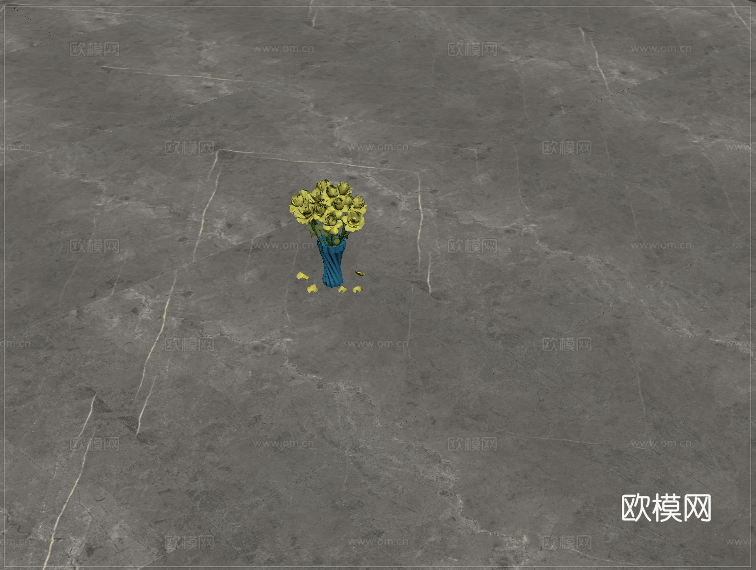 现代地砖 哑光砖 灰色地砖su模型