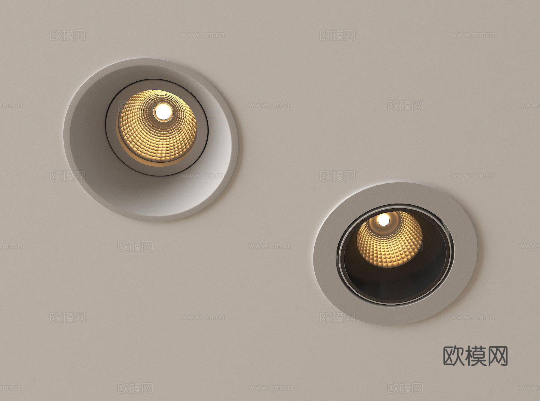 现代筒灯射灯 内嵌筒灯射灯3d模型下载