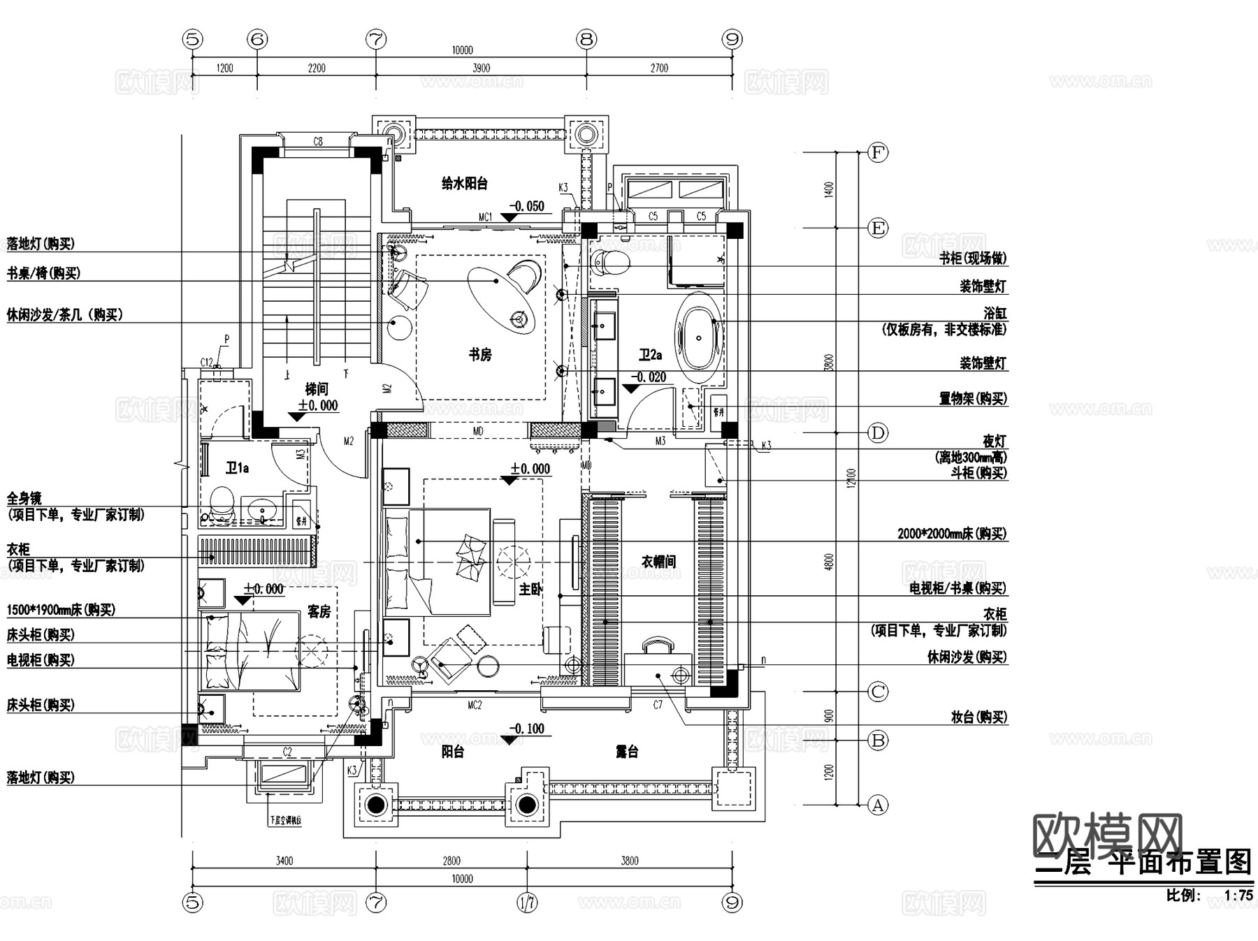 碧桂园劳斯莱斯版玲珑三层别墅中式样板房室内家装CAD施工图cad施工图