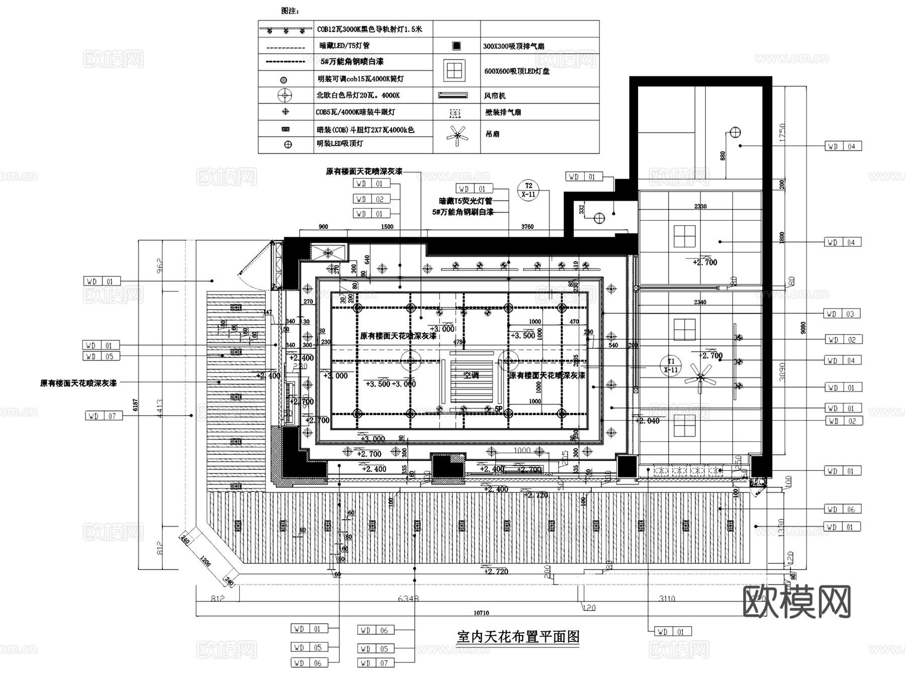 湛江威煌烘焙面包蛋糕店室内装饰CAD施工图集cad施工图