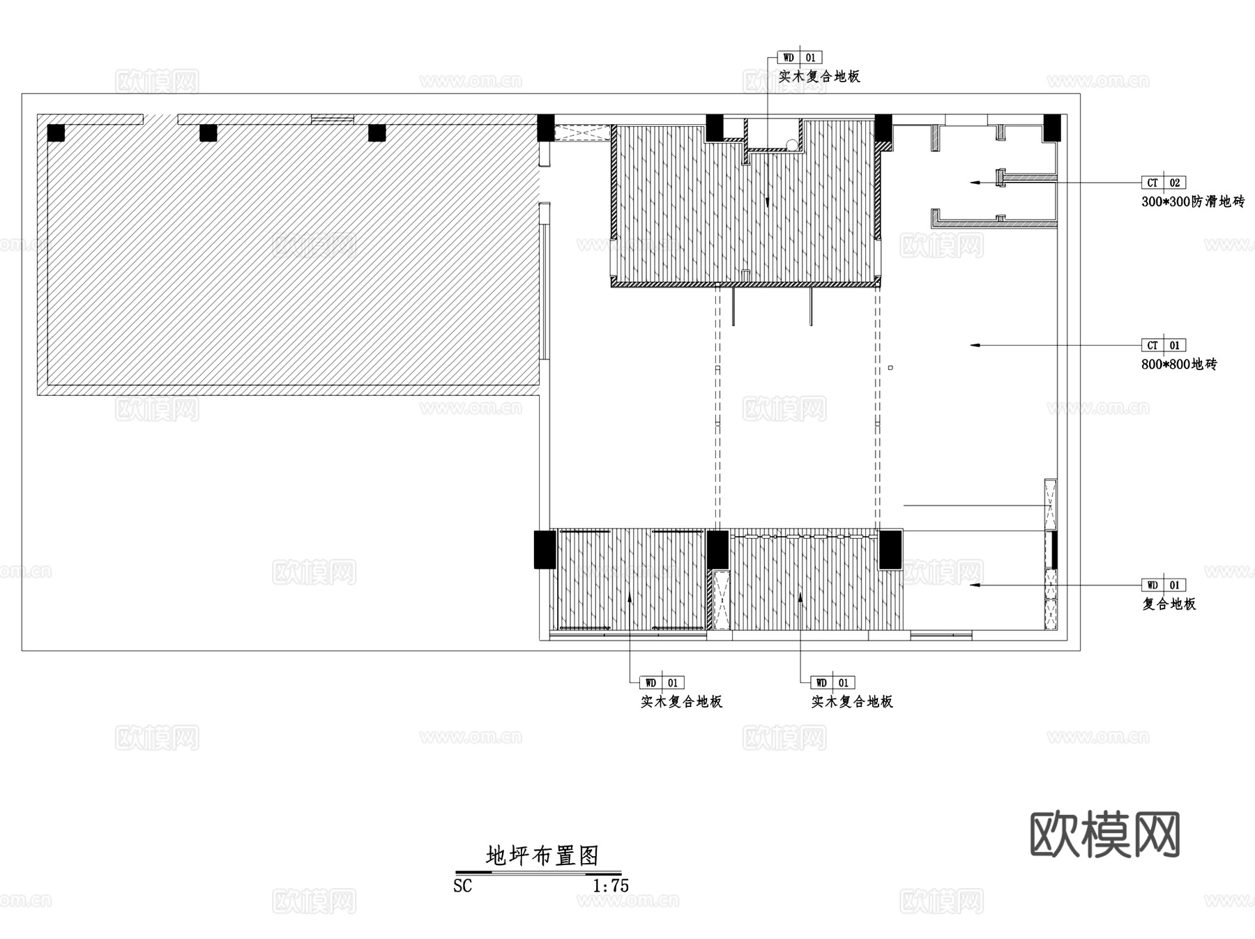 粤来记港式茶餐厅室内工装CAD施工图cad施工图