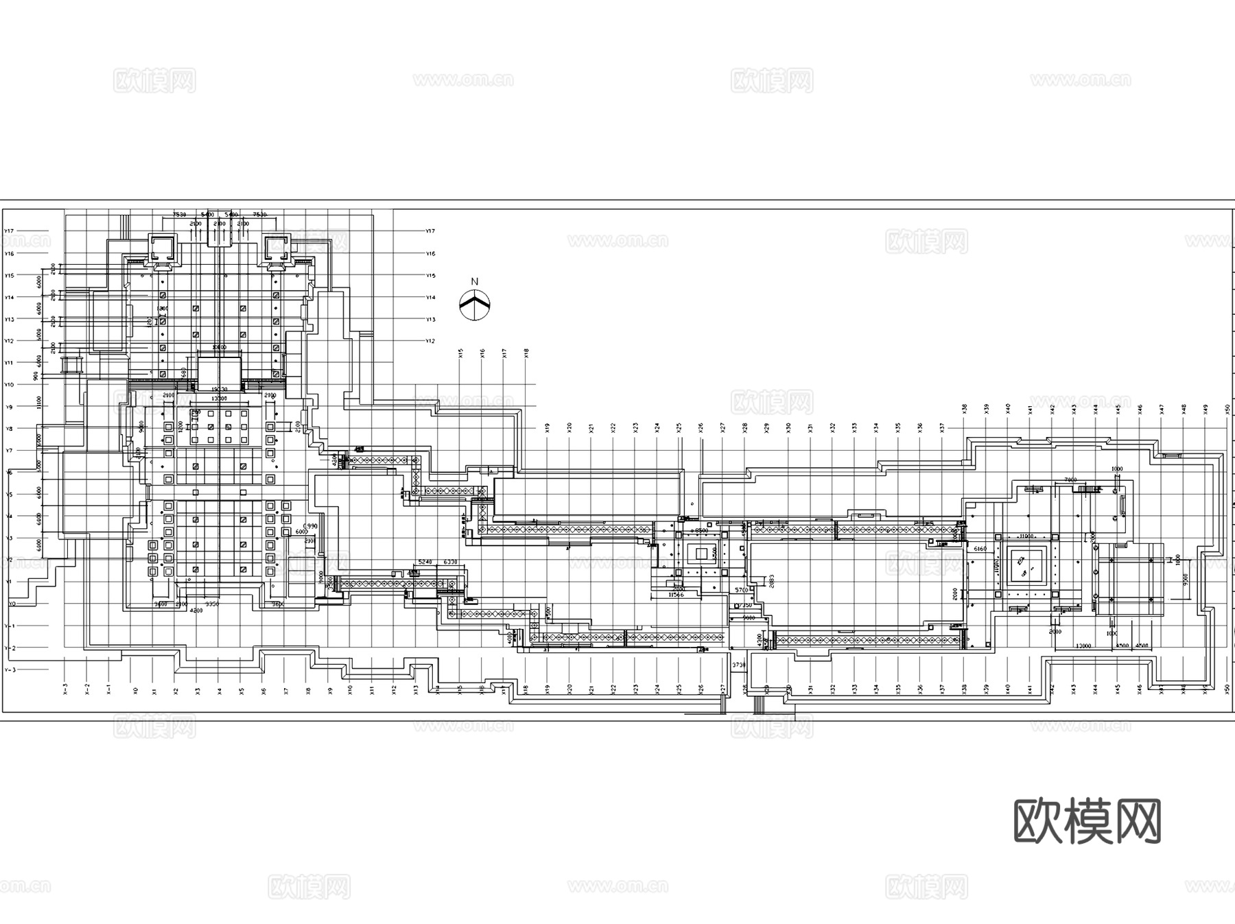 大唐芙蓉园唐集市景观平面CAD施工图cad施工图
