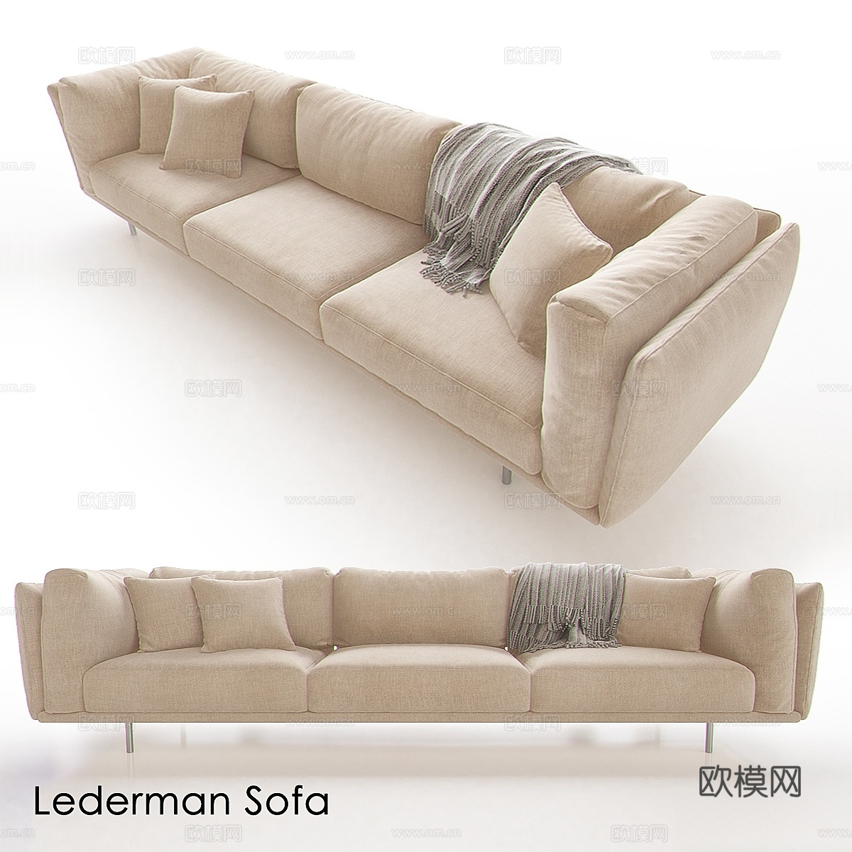 阿里克·本·西蒙设计的莱德曼沙发3d模型下载