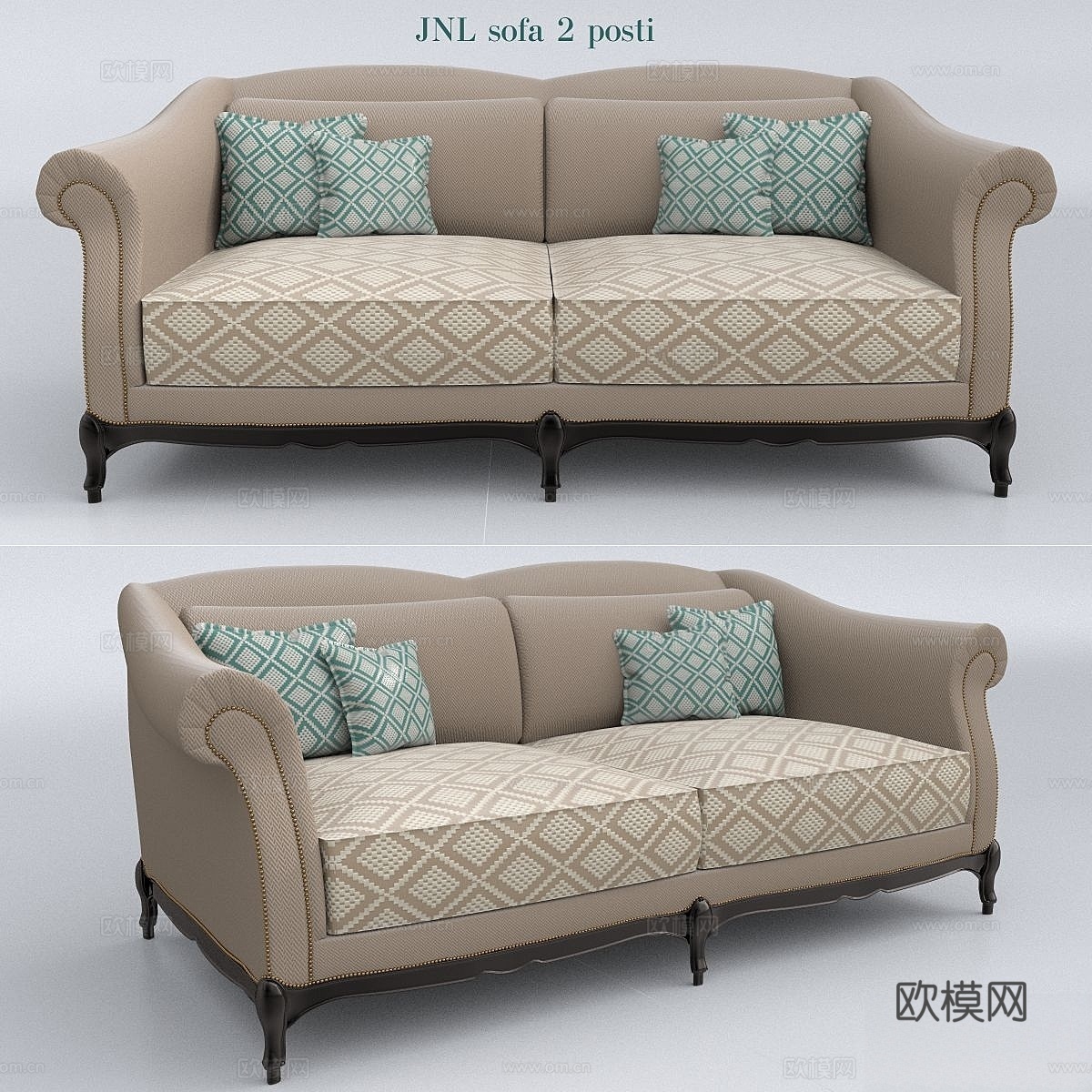 JNL莫里埃双人沙发3d模型下载