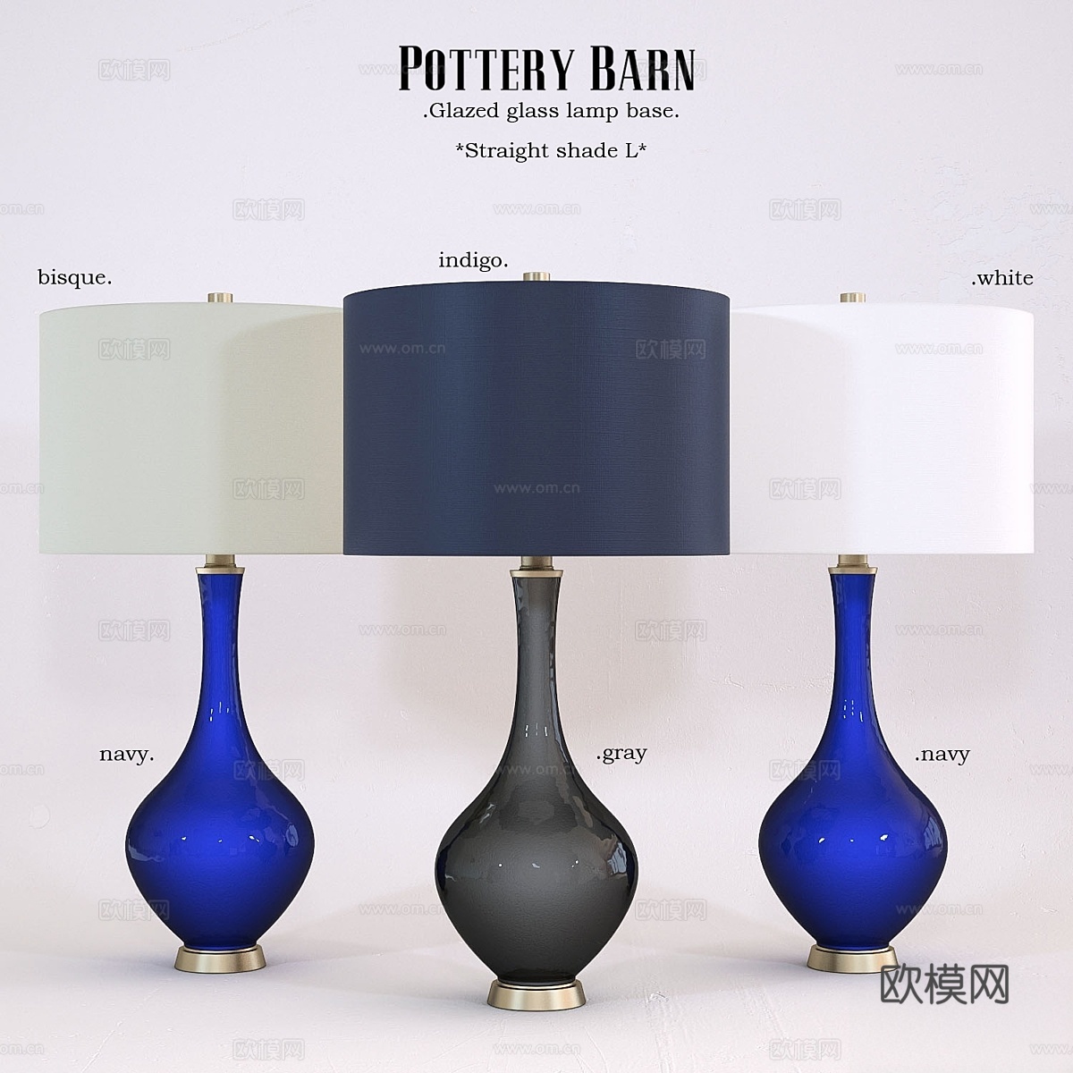 陶器谷釉面玻璃灯3d模型