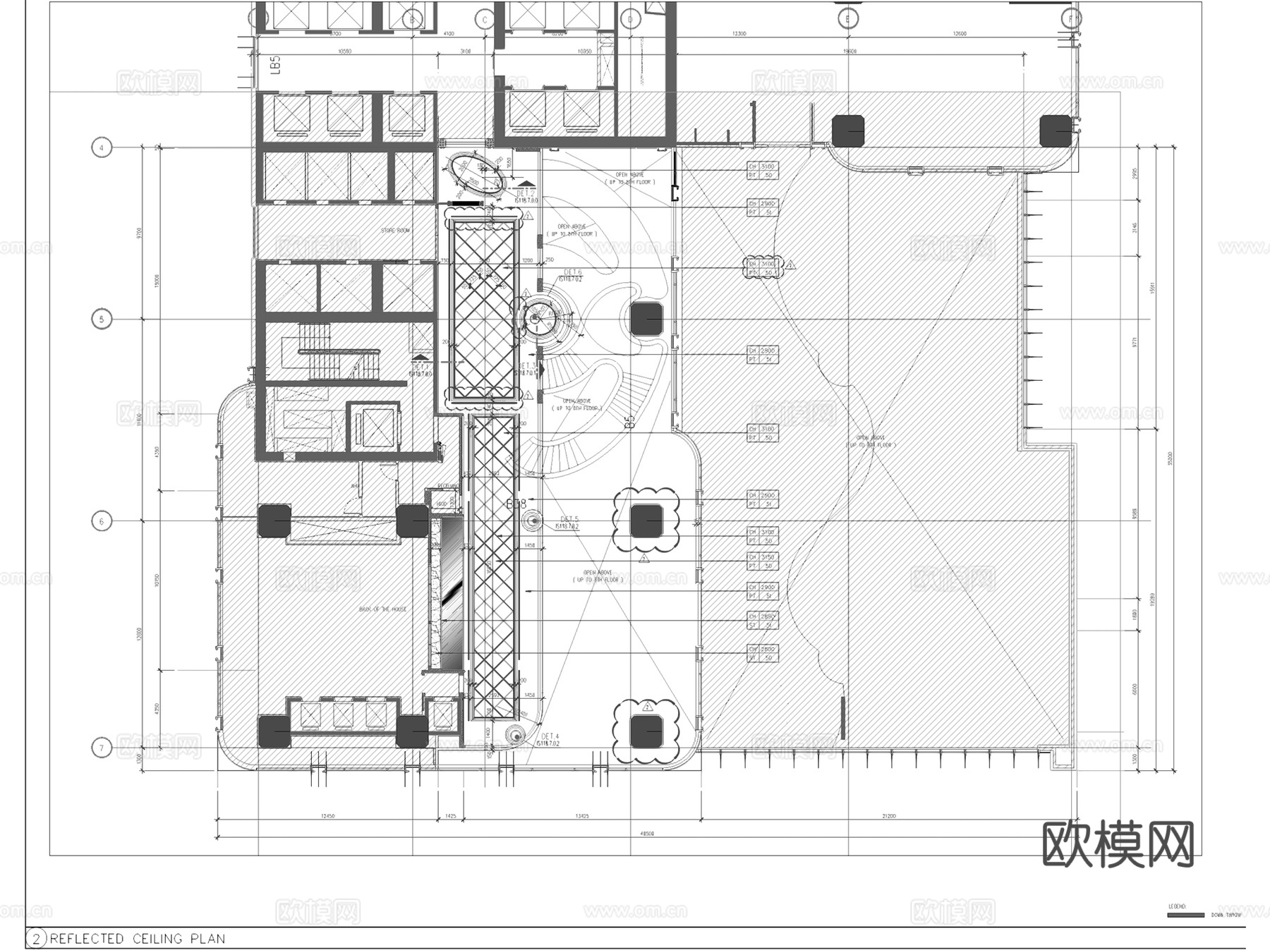 越南时代广场全日制餐厅室内工装CAD施工图整套cad施工图