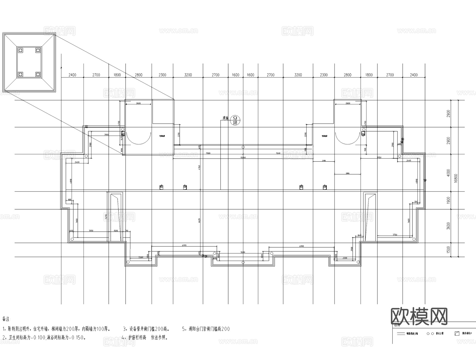 龙泉驿区居住区小高层建筑CAD施工图集cad施工图