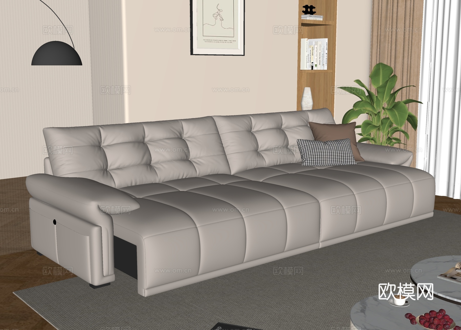 现代沙发床su模型