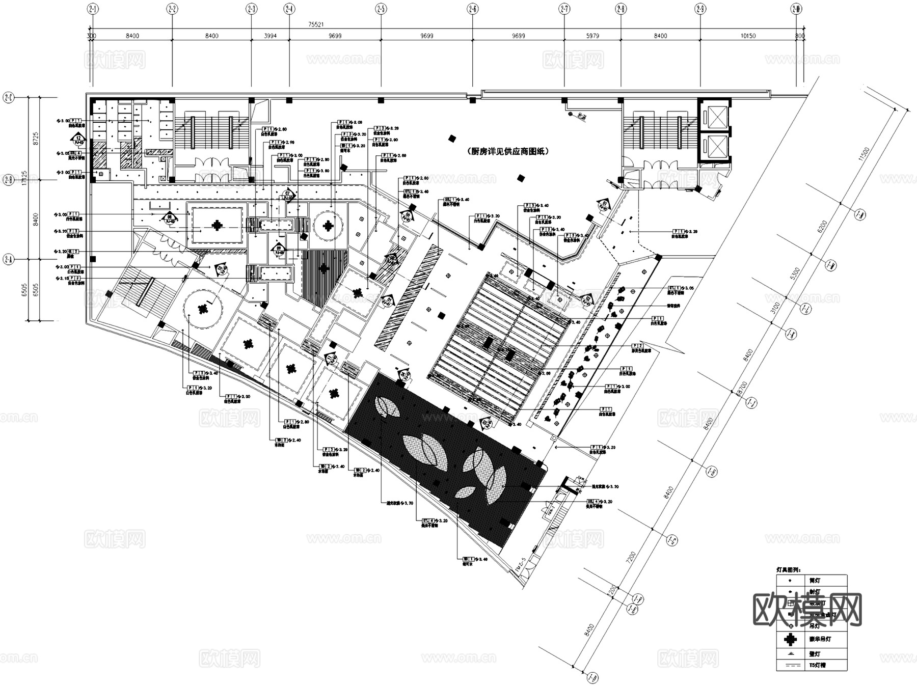 中式滇味彩云餐厅室内工装CAD施工图整套cad施工图